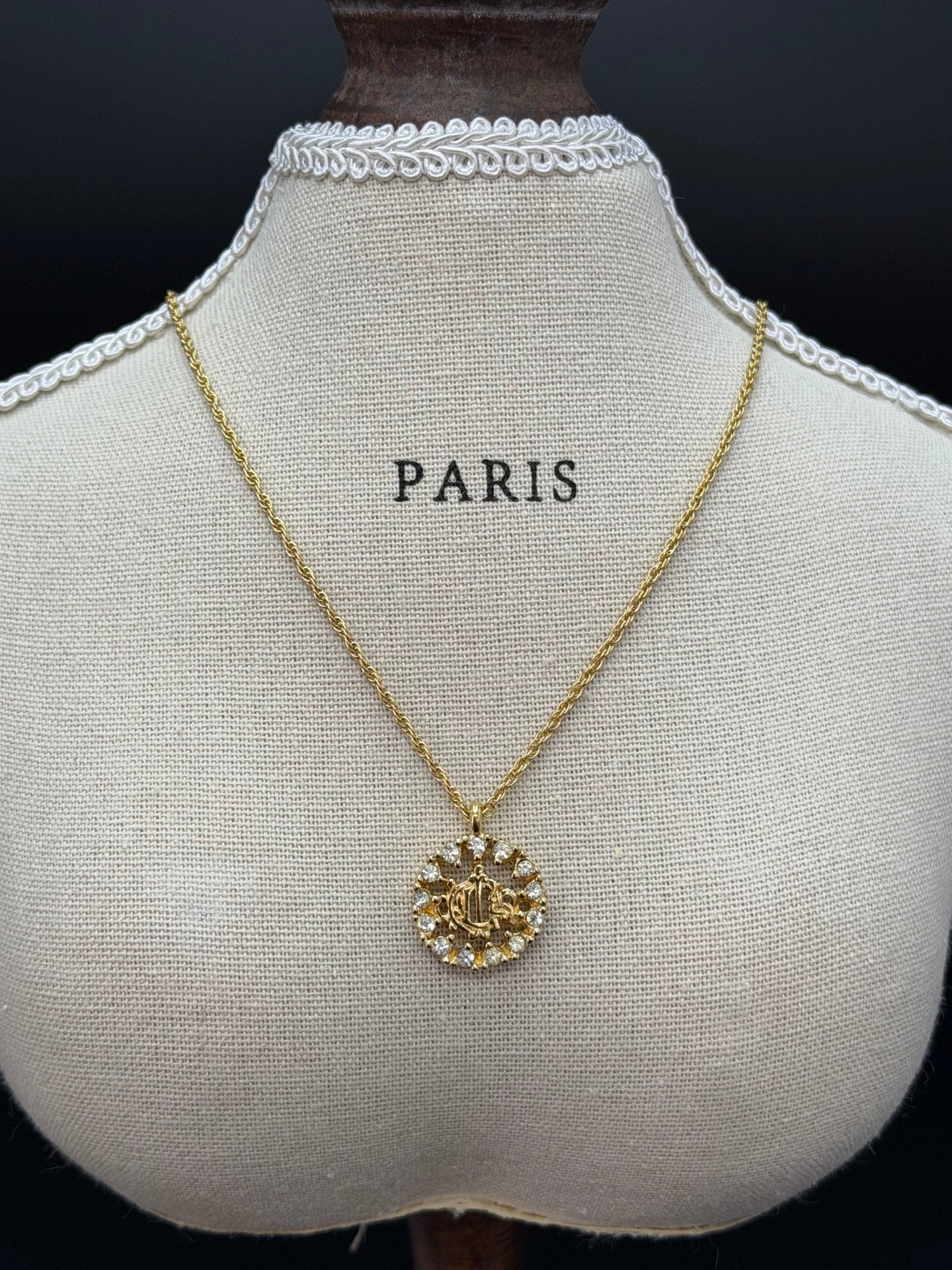CHRISTIAN DIOR Rheinstone Vintage Necklace
