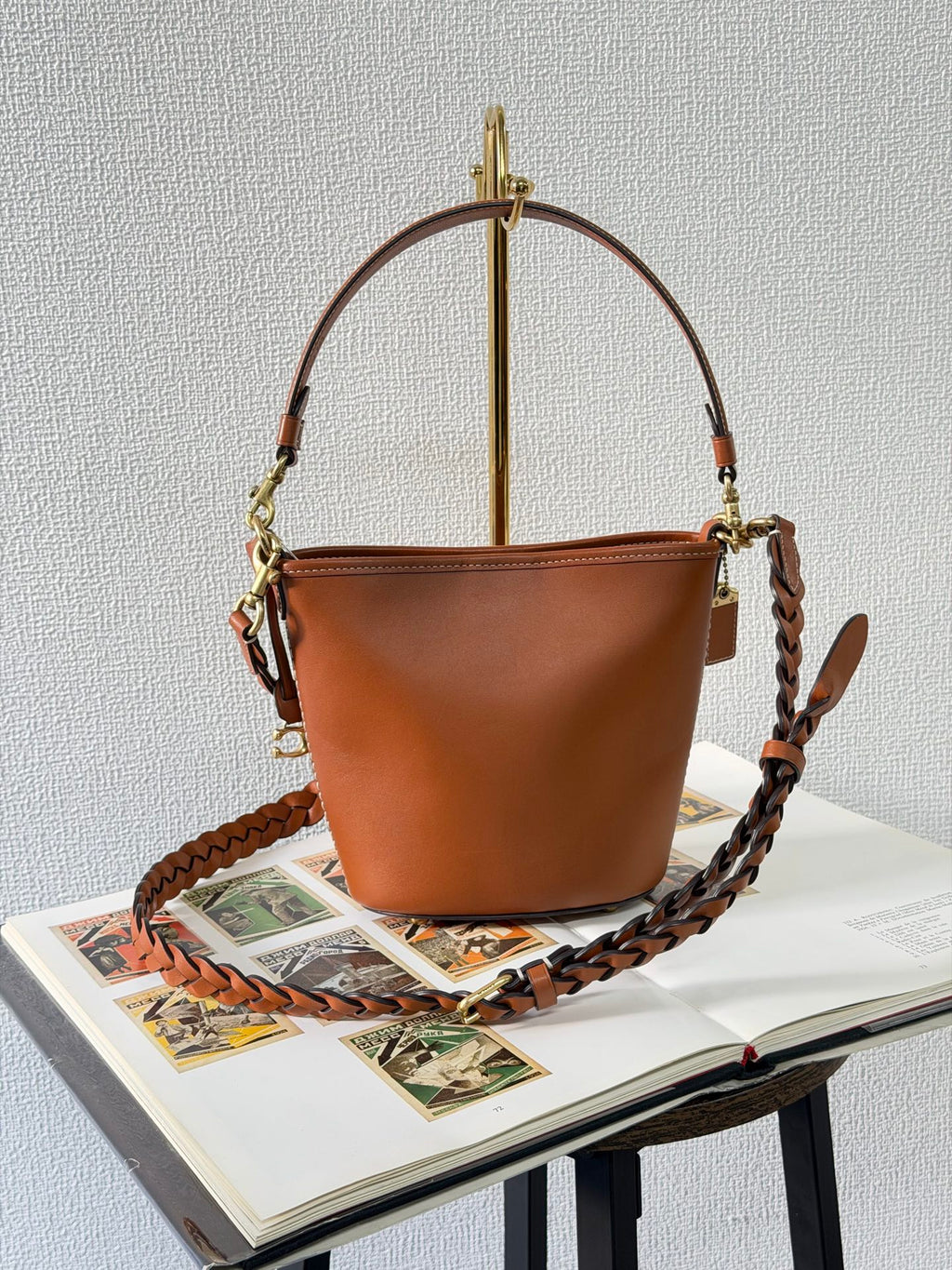 COACH 2WAY Leather Bucket Shoulderbag