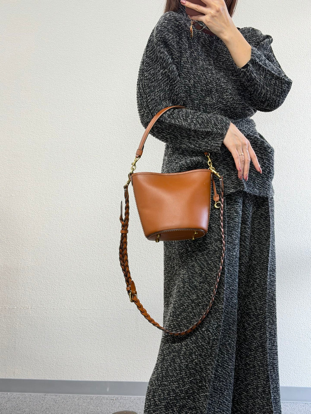 COACH 2WAY Leather Bucket Shoulderbag