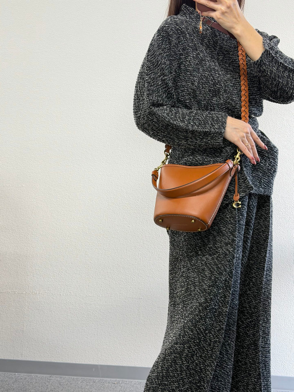 COACH 2WAY Leather Bucket Shoulderbag