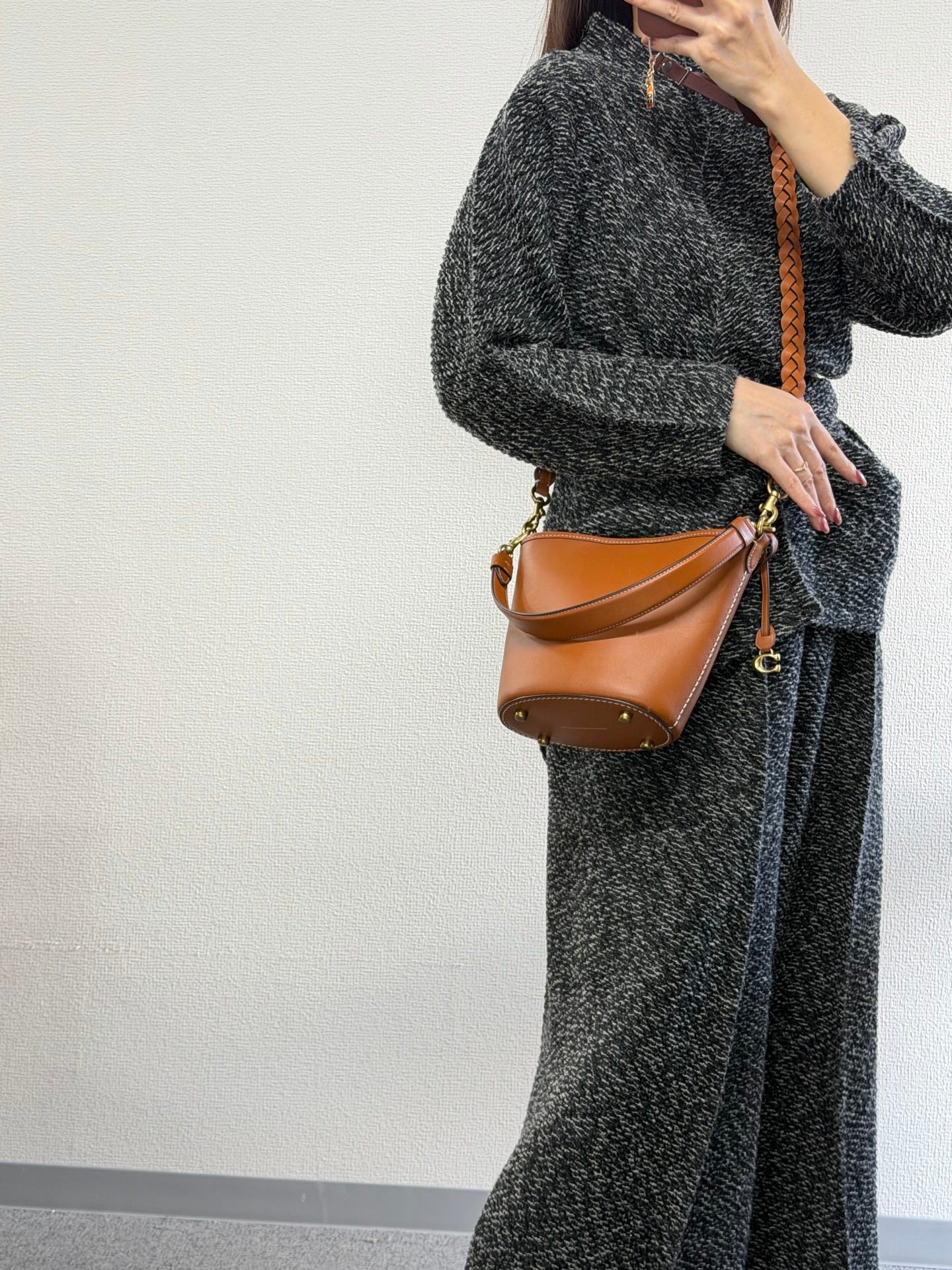 COACH 2WAY Leather Bucket Shoulderbag