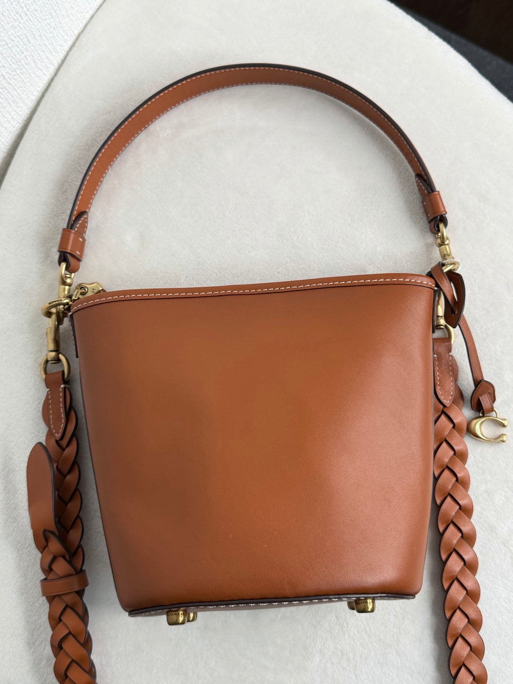 COACH 2WAY Leather Bucket Shoulderbag