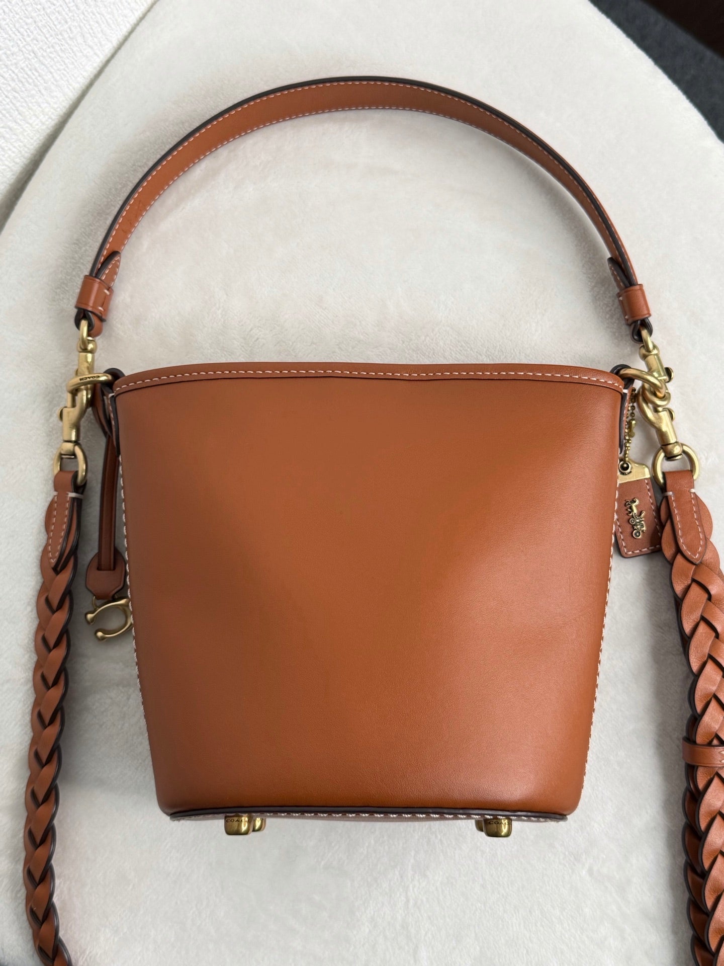 COACH 2WAY Leather Bucket Shoulderbag