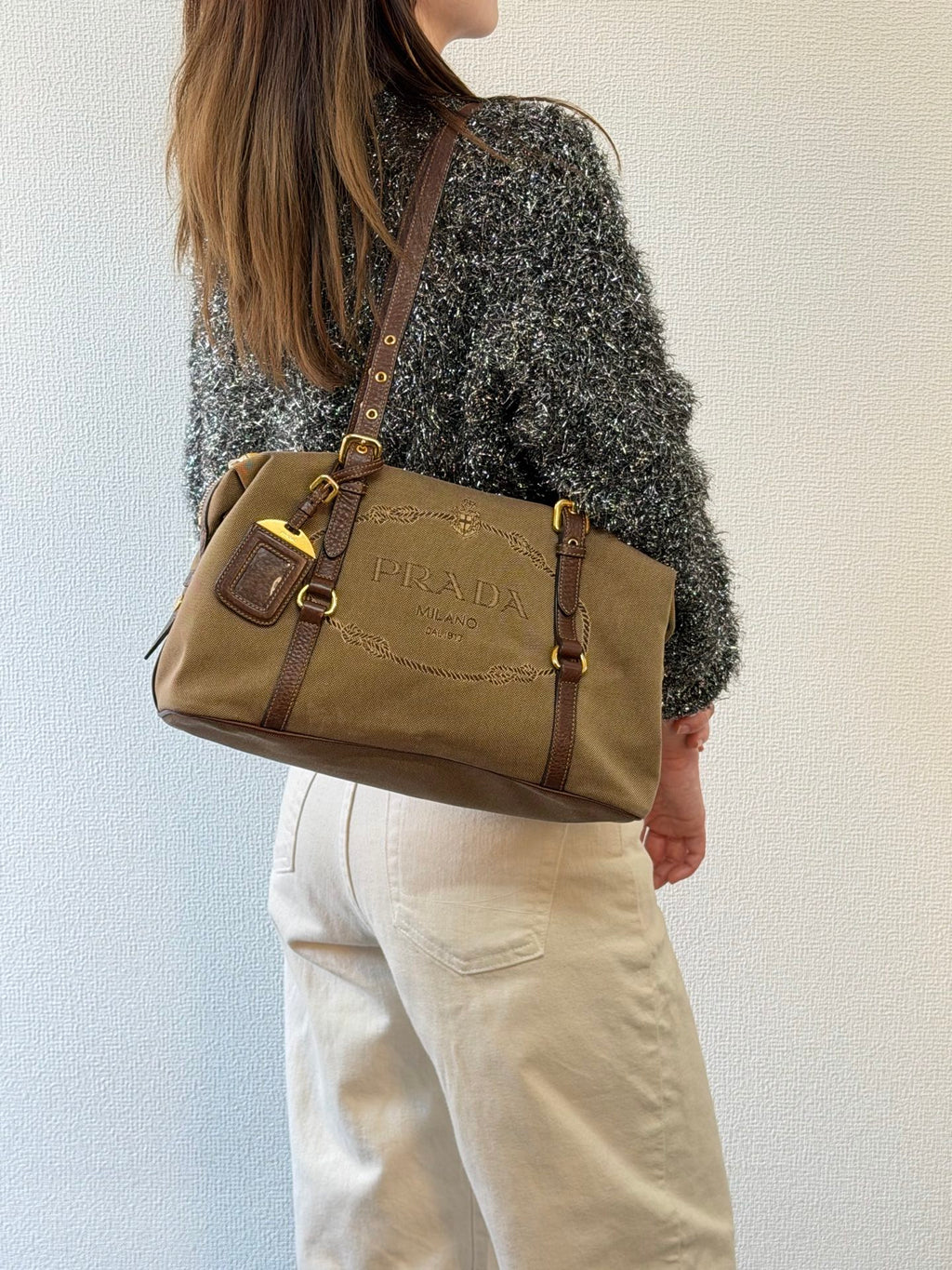 PRADA Canvas Pre-loved Handbag