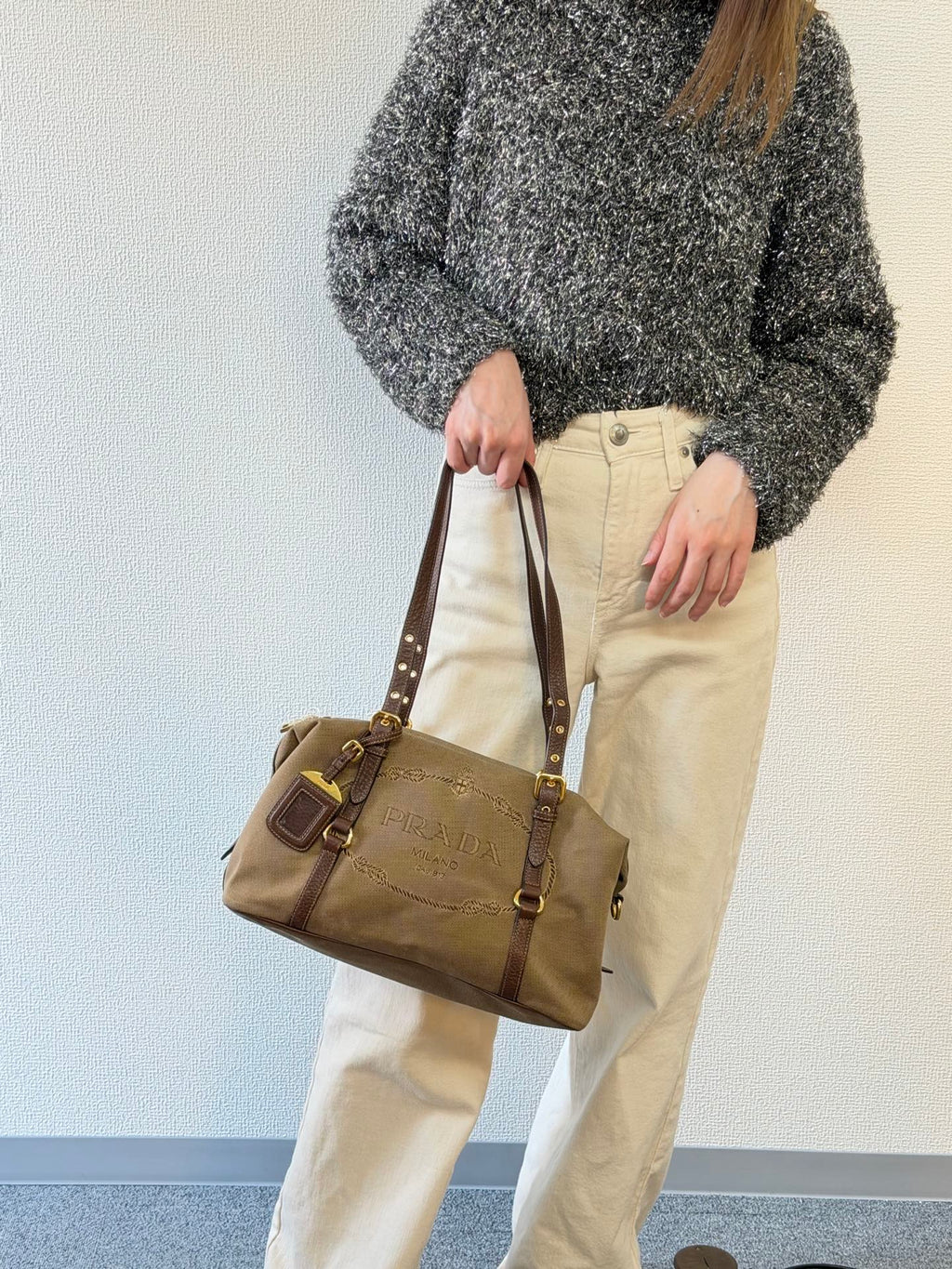 PRADA Canvas Pre-loved Handbag