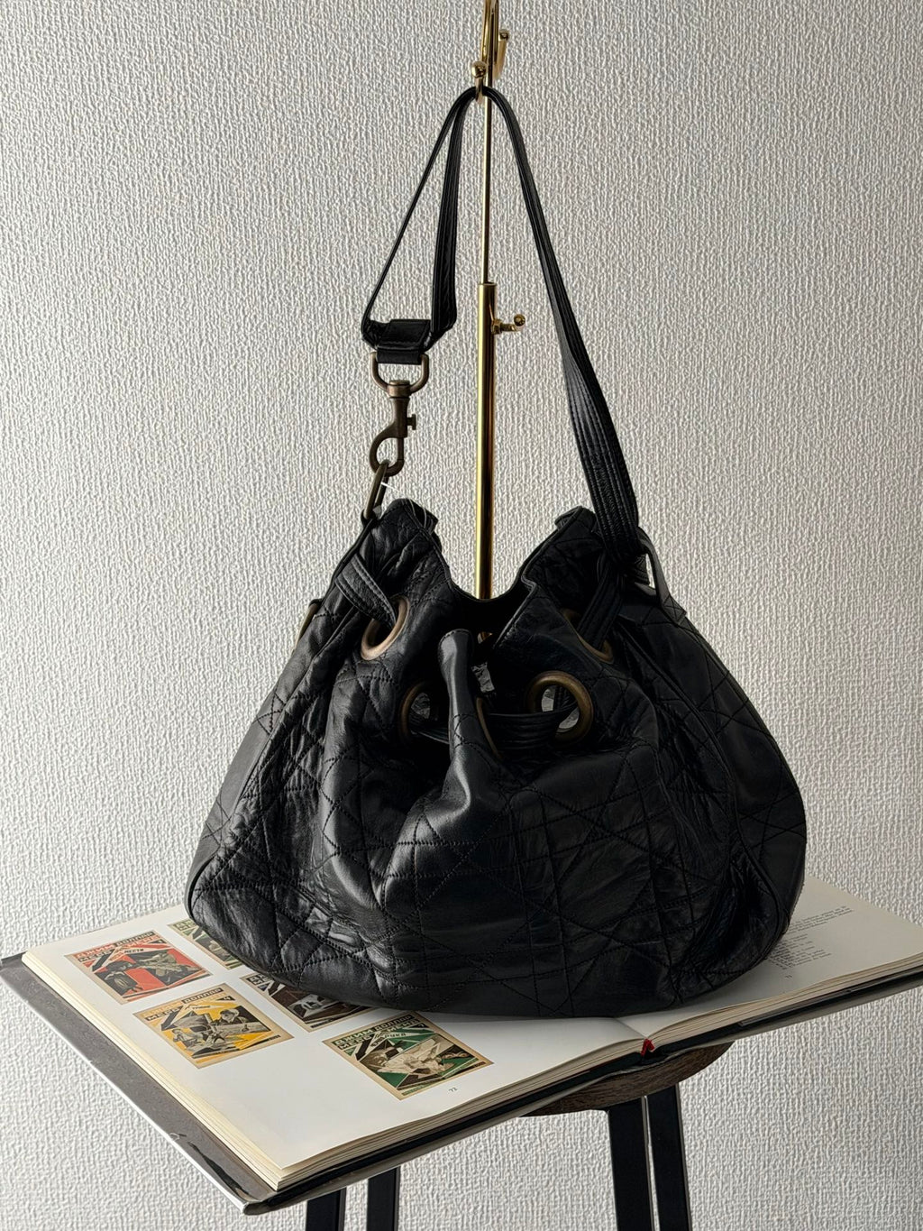 CHRISTIAN DIOR Stitch Genuine 2way Shoulderbag