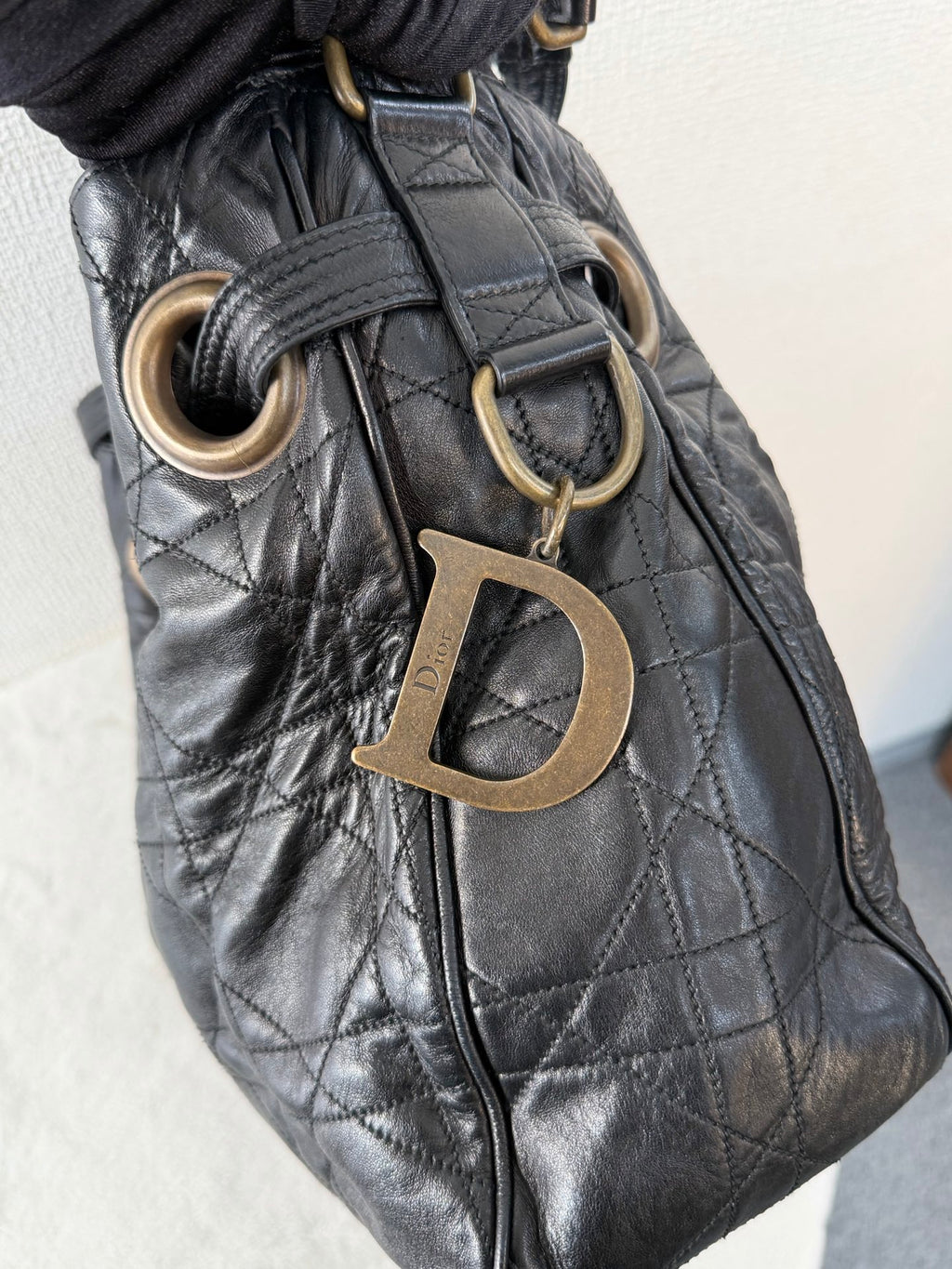 CHRISTIAN DIOR Stitch Genuine 2way Shoulderbag