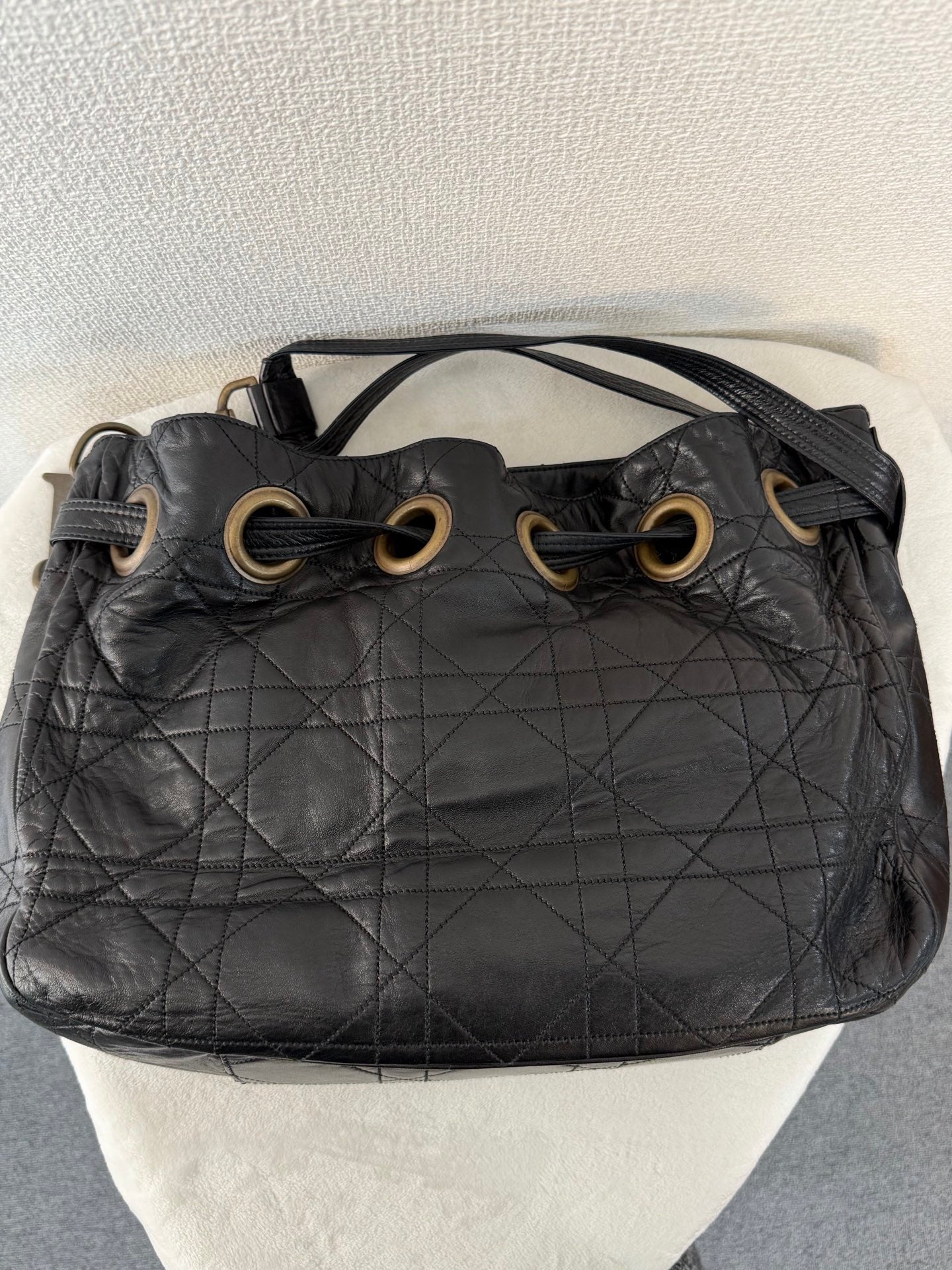 CHRISTIAN DIOR Stitch Genuine 2way Shoulderbag