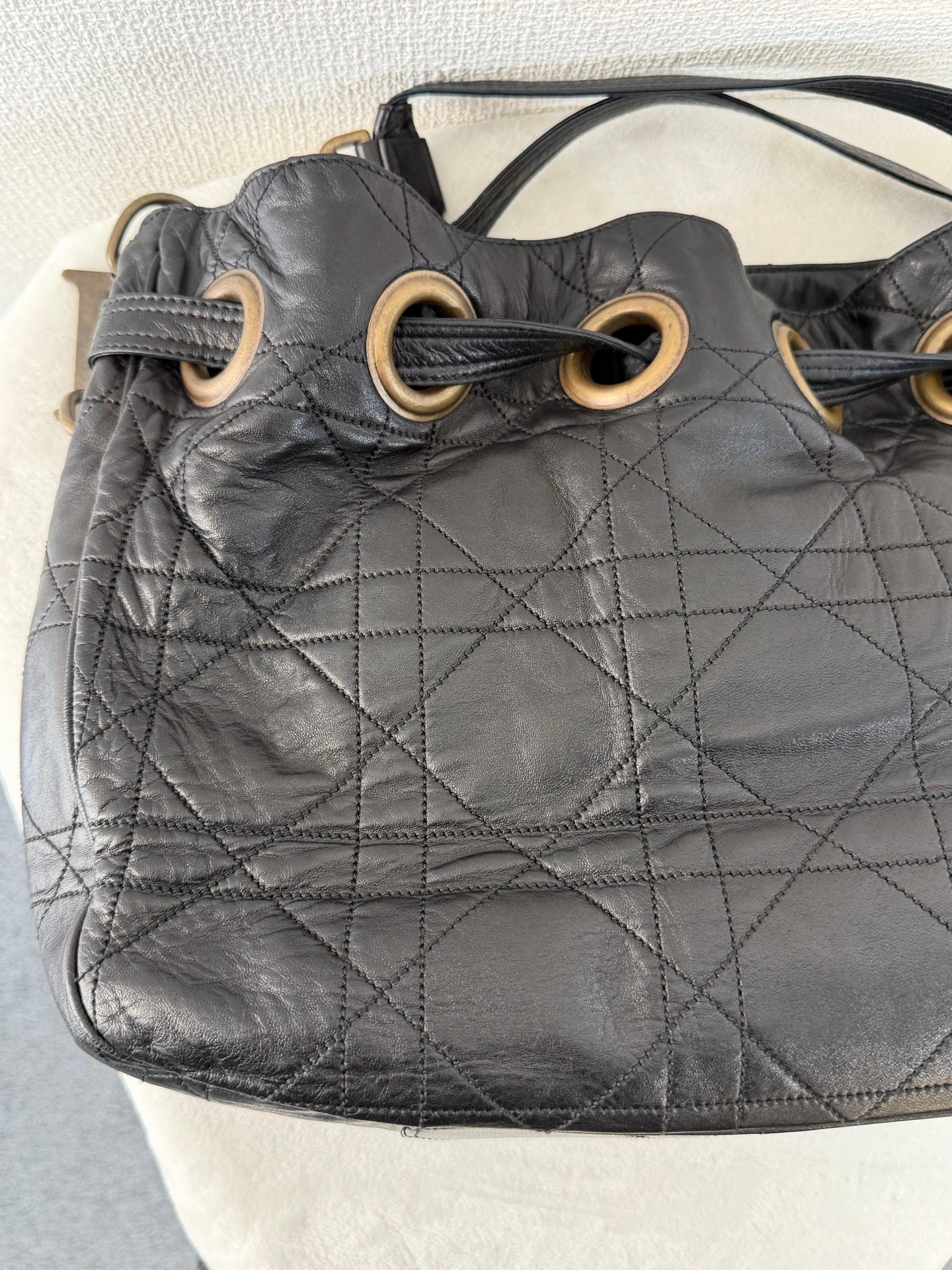 CHRISTIAN DIOR Stitch Genuine 2way Shoulderbag