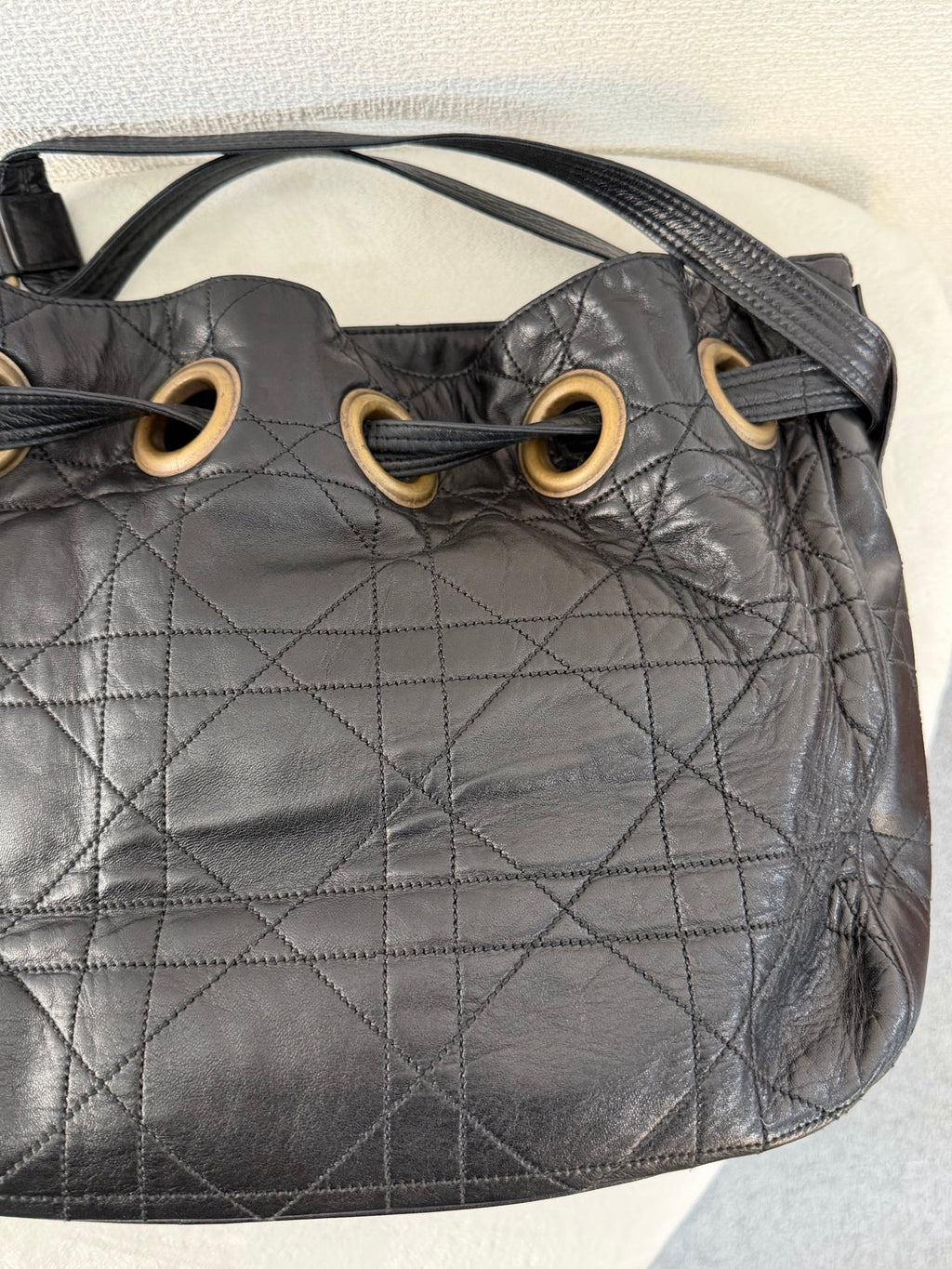 CHRISTIAN DIOR Stitch Genuine 2way Shoulderbag
