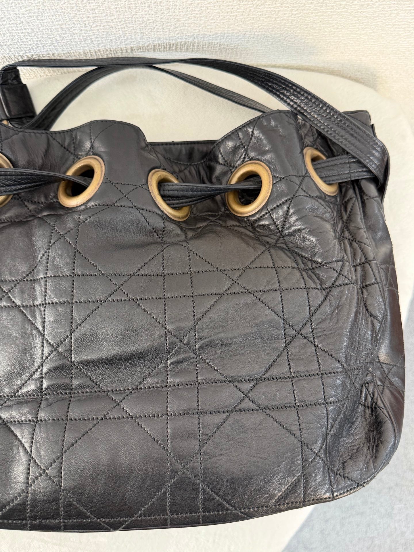 CHRISTIAN DIOR Stitch Genuine 2way Shoulderbag