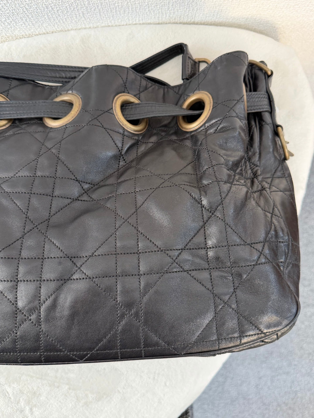 CHRISTIAN DIOR Stitch Genuine 2way Shoulderbag