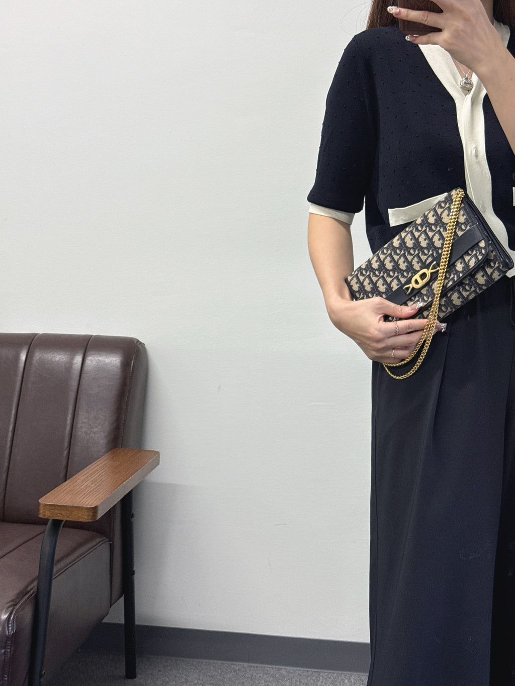 CHRISTIAN DIOR Oblique Flap Chainbag