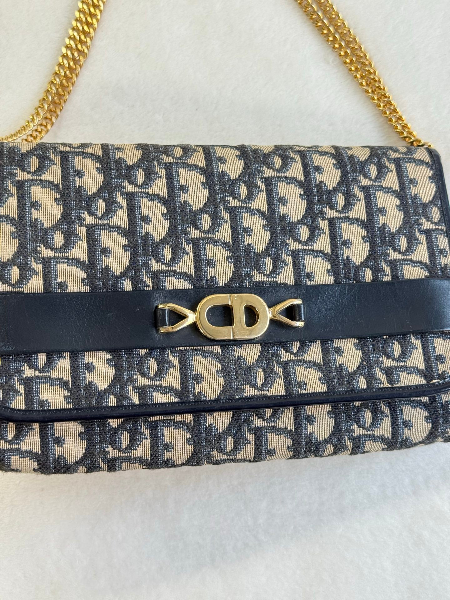 CHRISTIAN DIOR Oblique Flap Chainbag