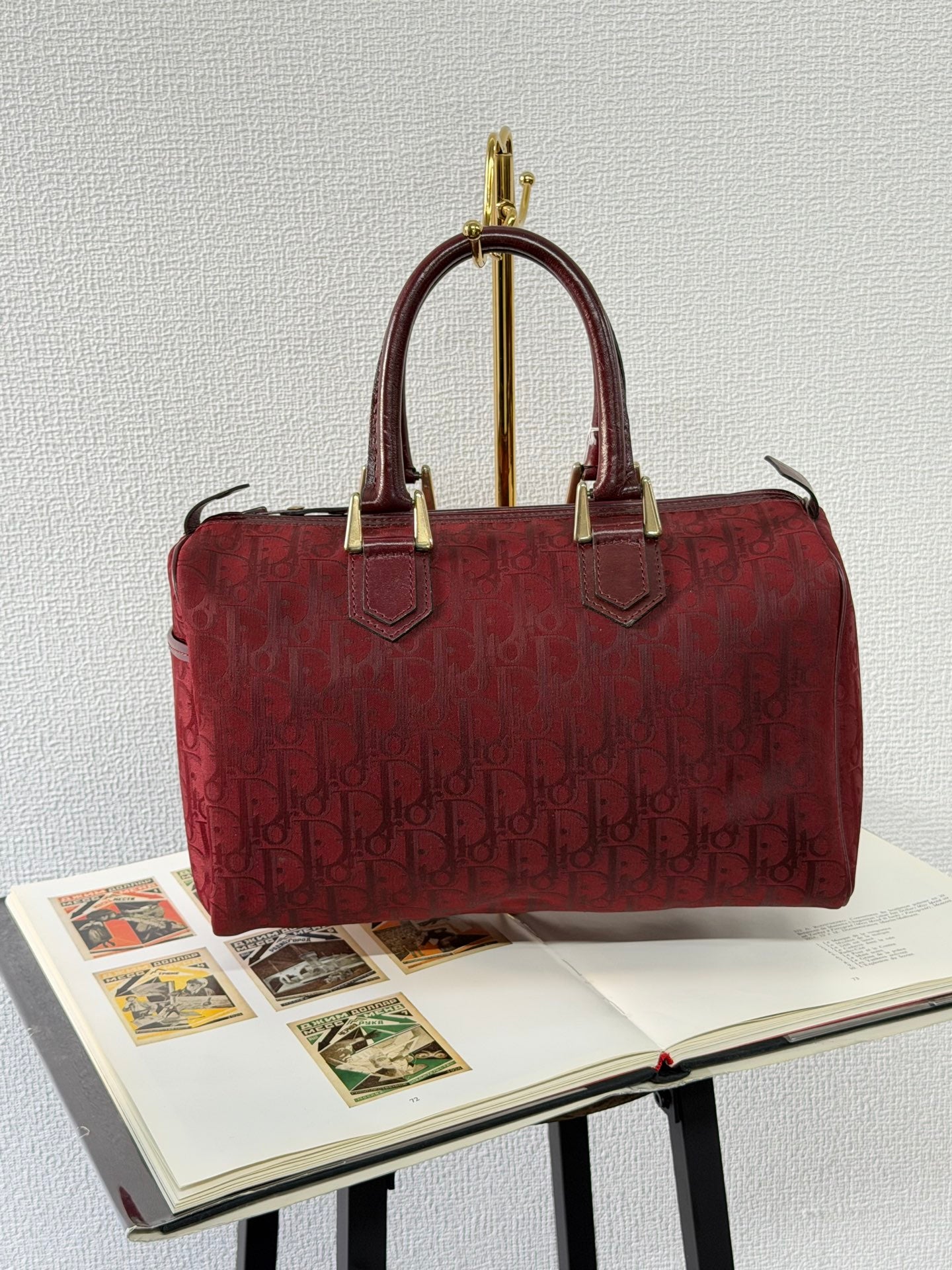 CHRISTIAN DIOR Oblique Boston Handbag