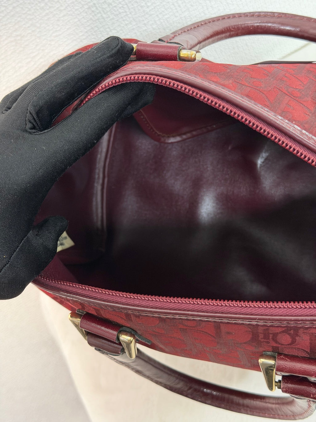 CHRISTIAN DIOR Oblique Boston Handbag