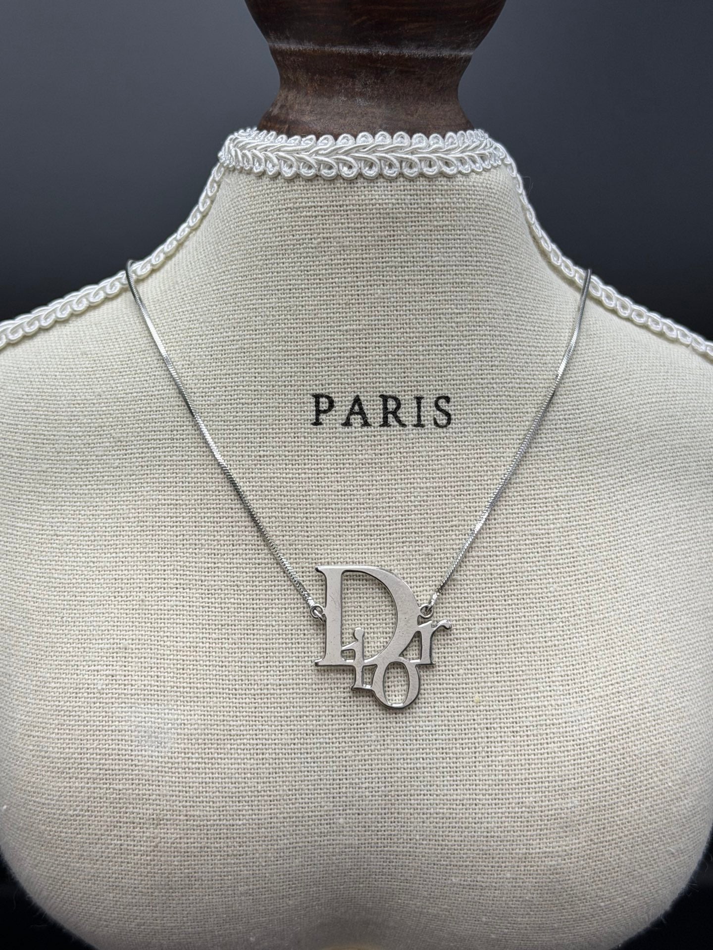 CHRISTIAN DIOR Logo Necklace
