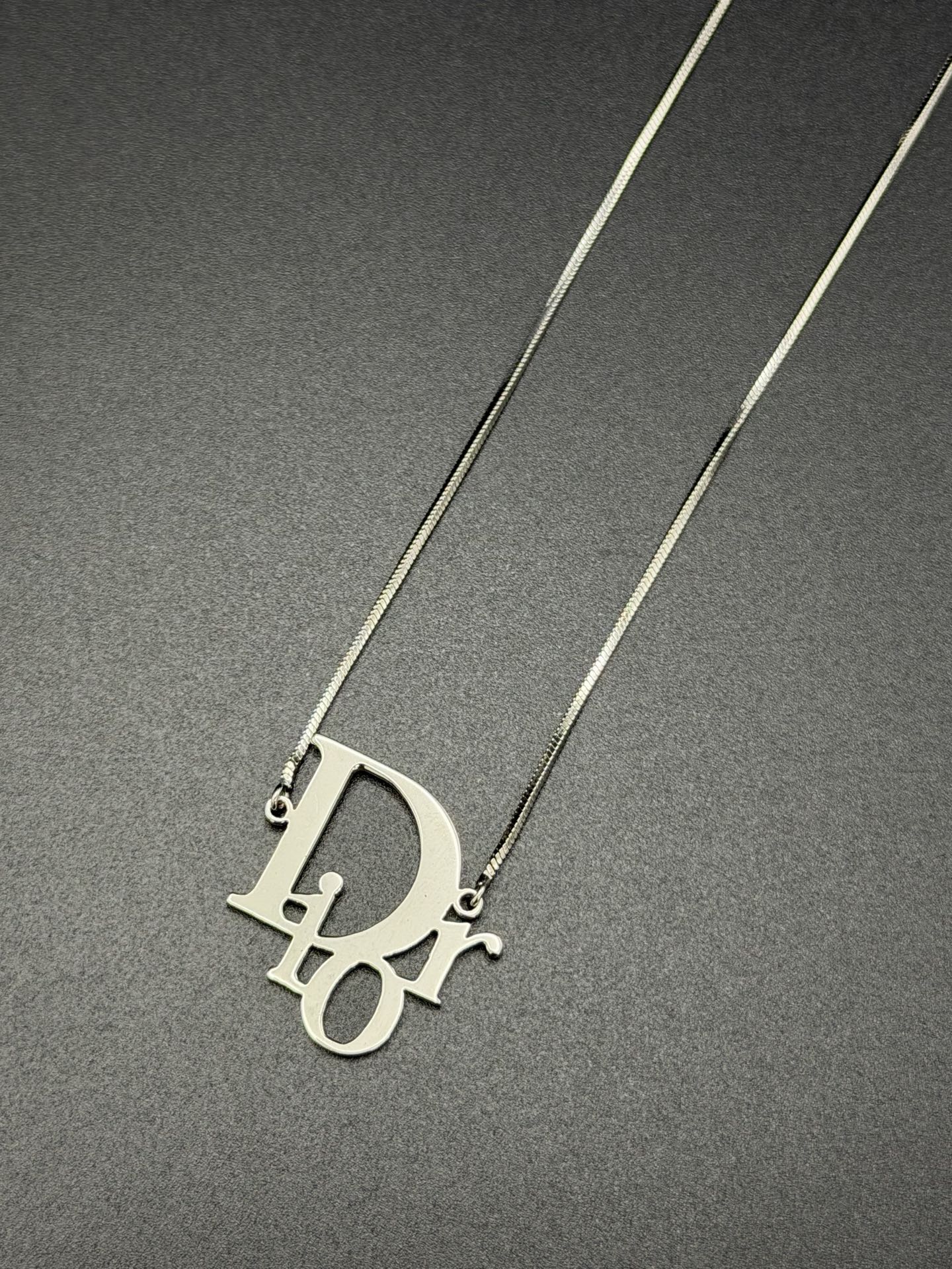 CHRISTIAN DIOR Logo Necklace