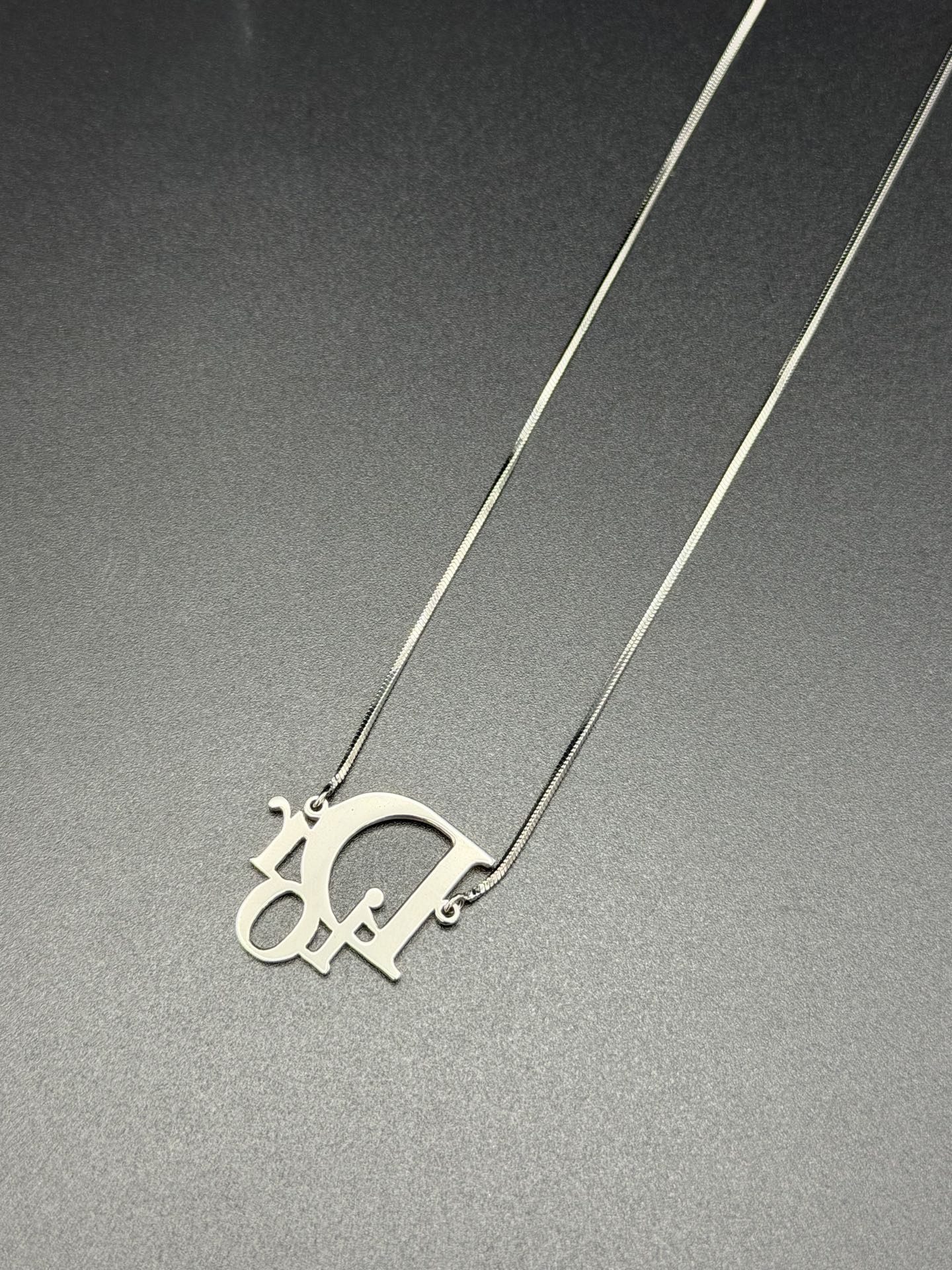 CHRISTIAN DIOR Logo Necklace