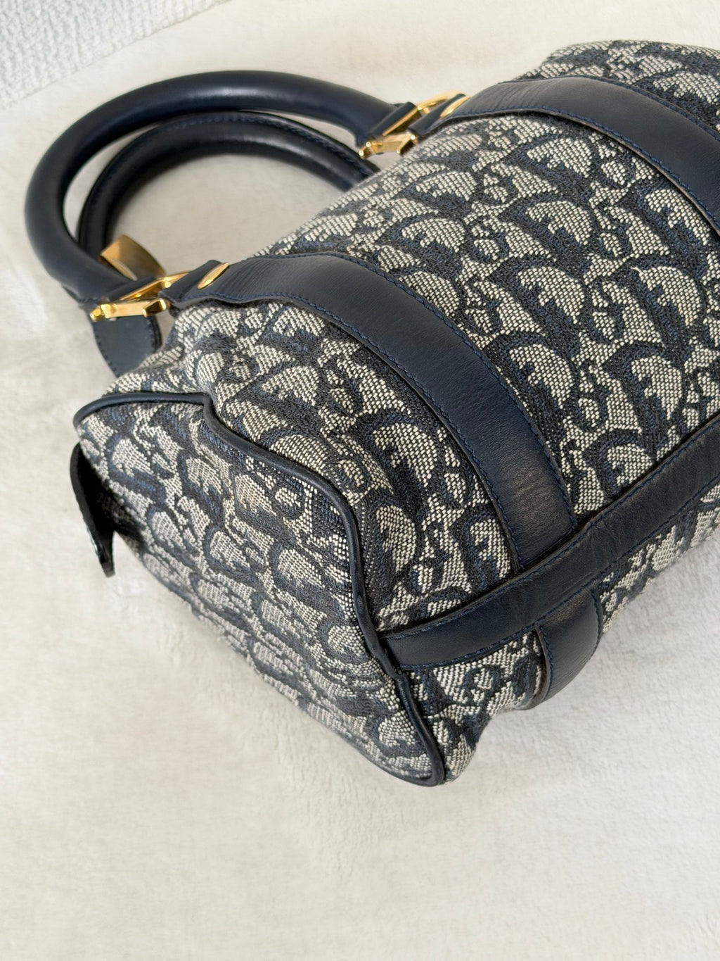 CHRISTIAN DIOR D'Oblique Boston Handbag Mini