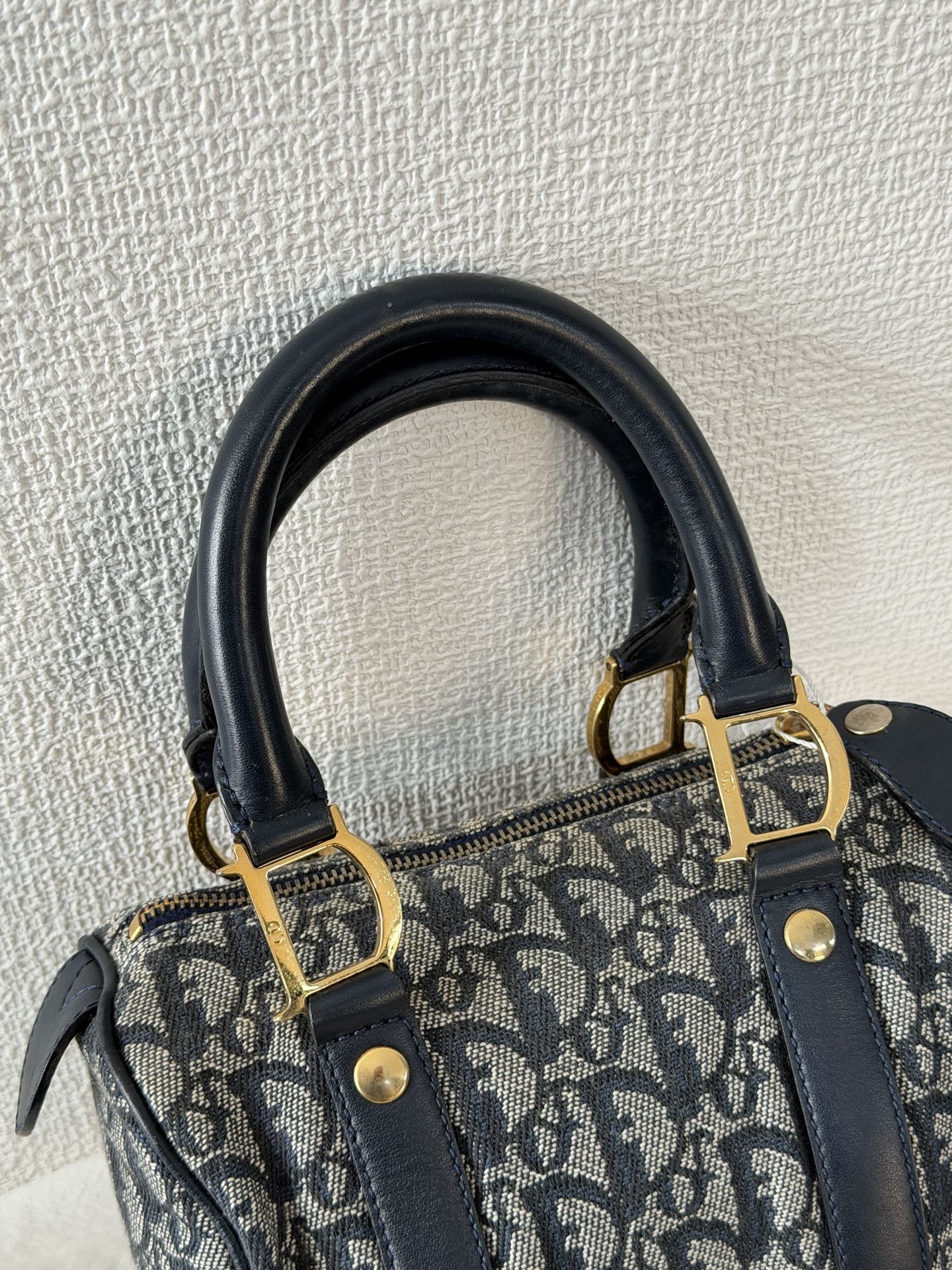 CHRISTIAN DIOR D'Oblique Boston Handbag Mini