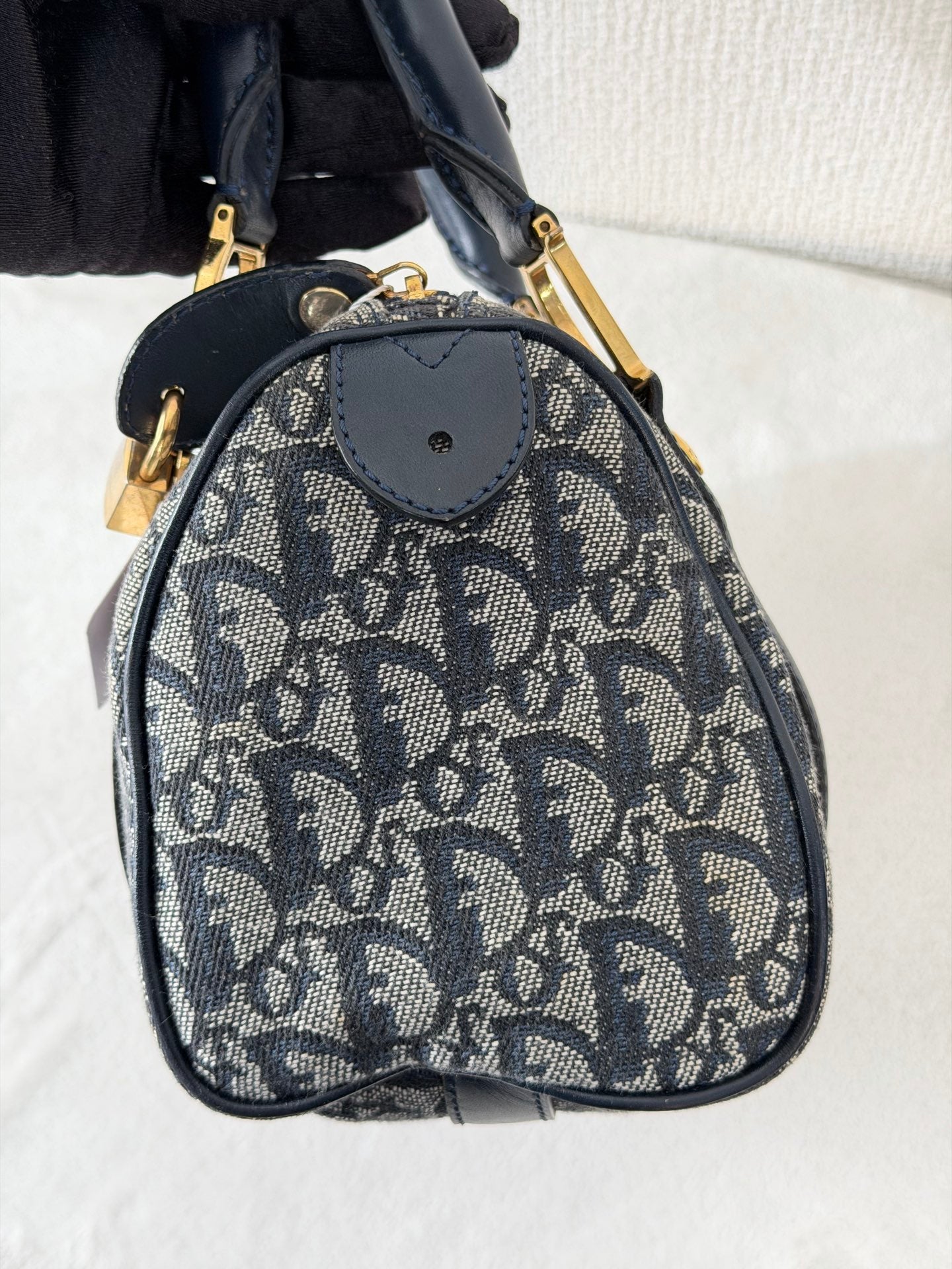 CHRISTIAN DIOR D'Oblique Boston Handbag Mini