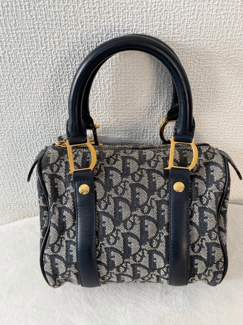 CHRISTIAN DIOR D'Oblique Boston Handbag Mini