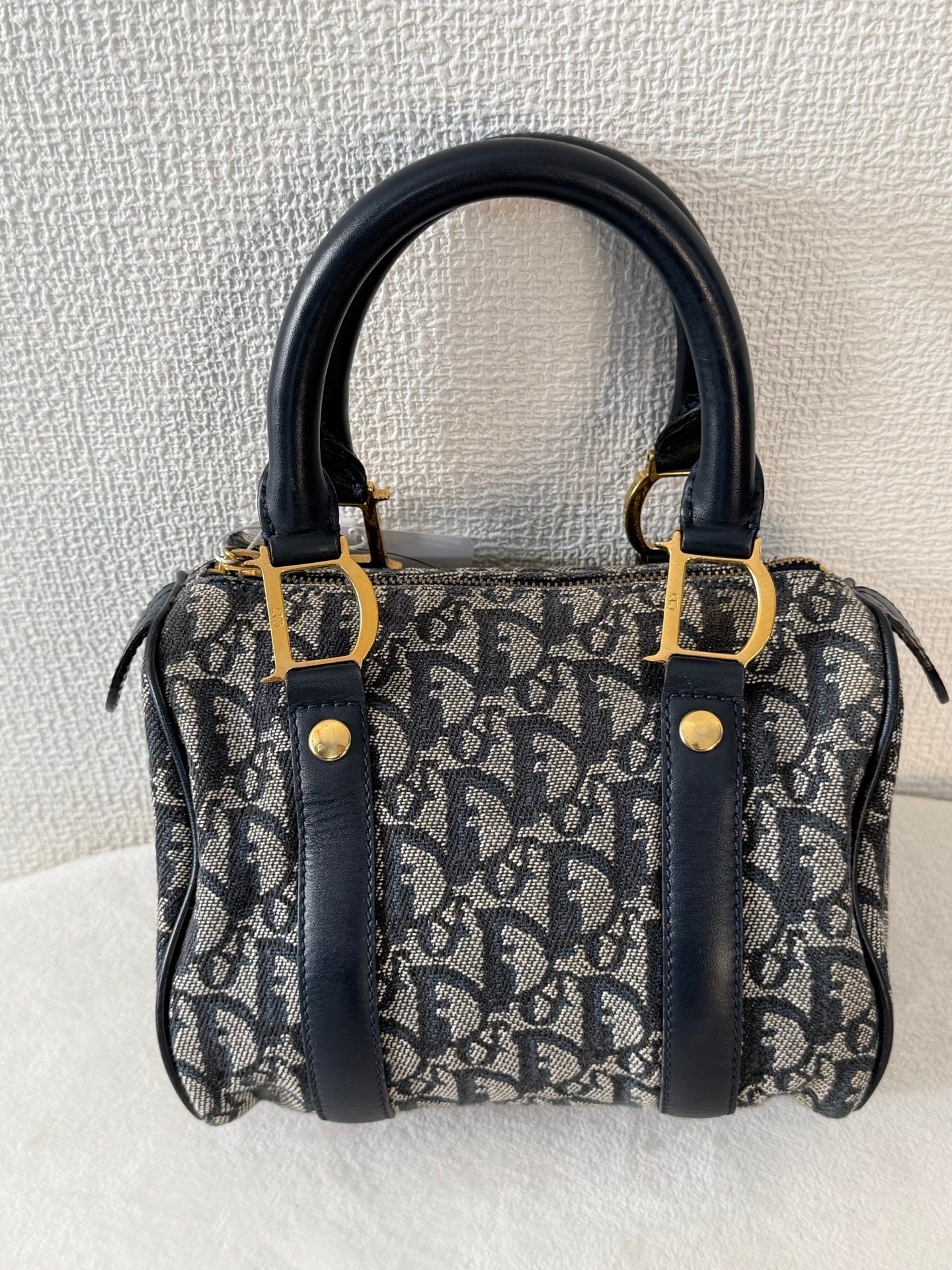 CHRISTIAN DIOR D'Oblique Boston Handbag Mini