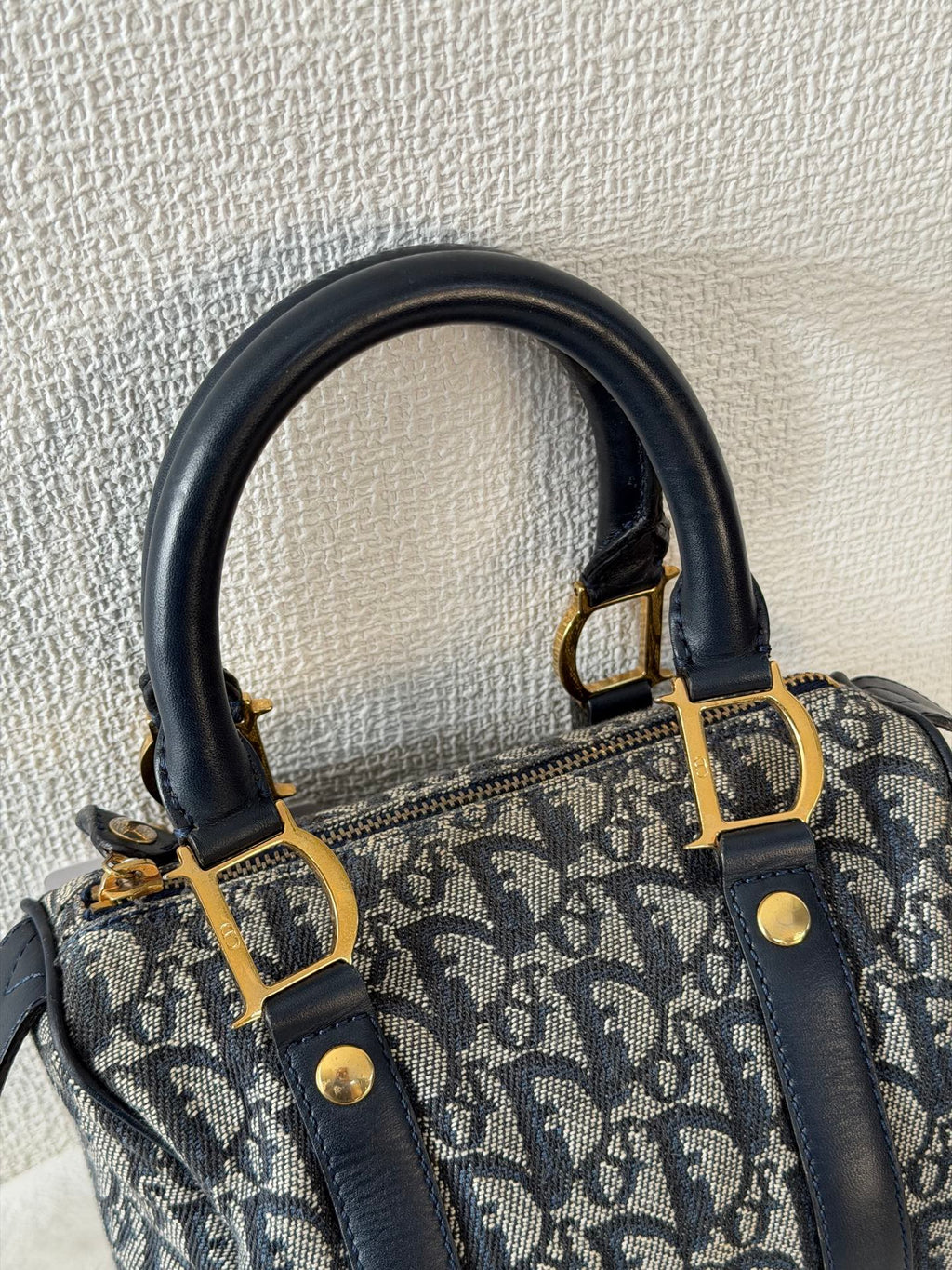 CHRISTIAN DIOR D'Oblique Boston Handbag Mini