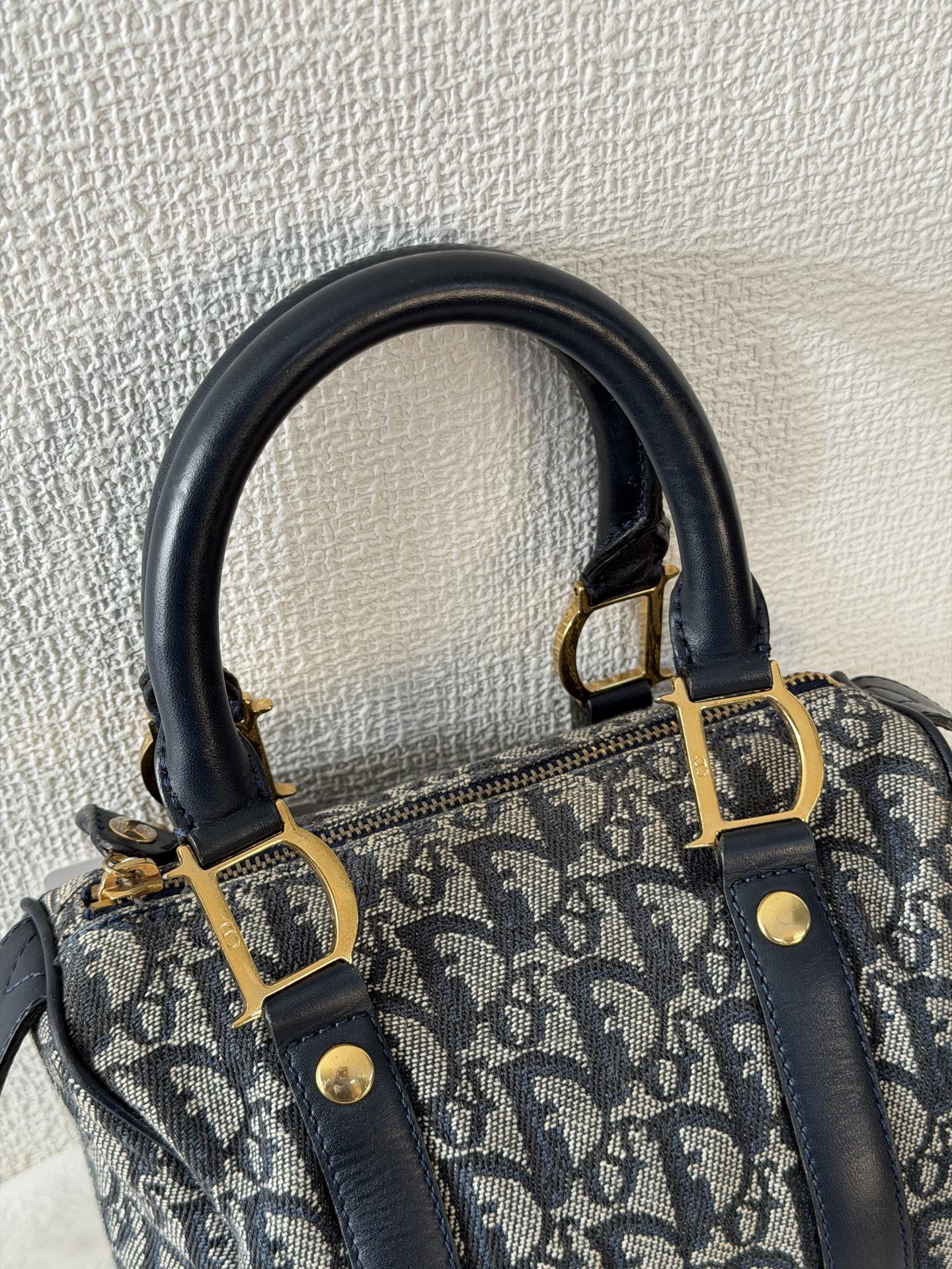 CHRISTIAN DIOR D'Oblique Boston Handbag Mini