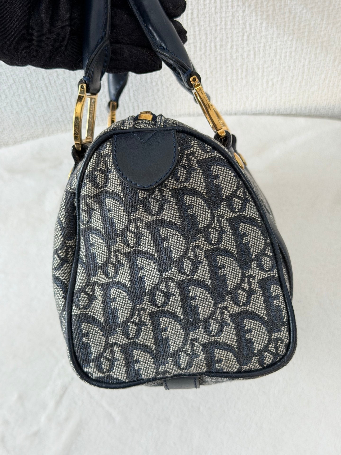 CHRISTIAN DIOR D'Oblique Boston Handbag Mini