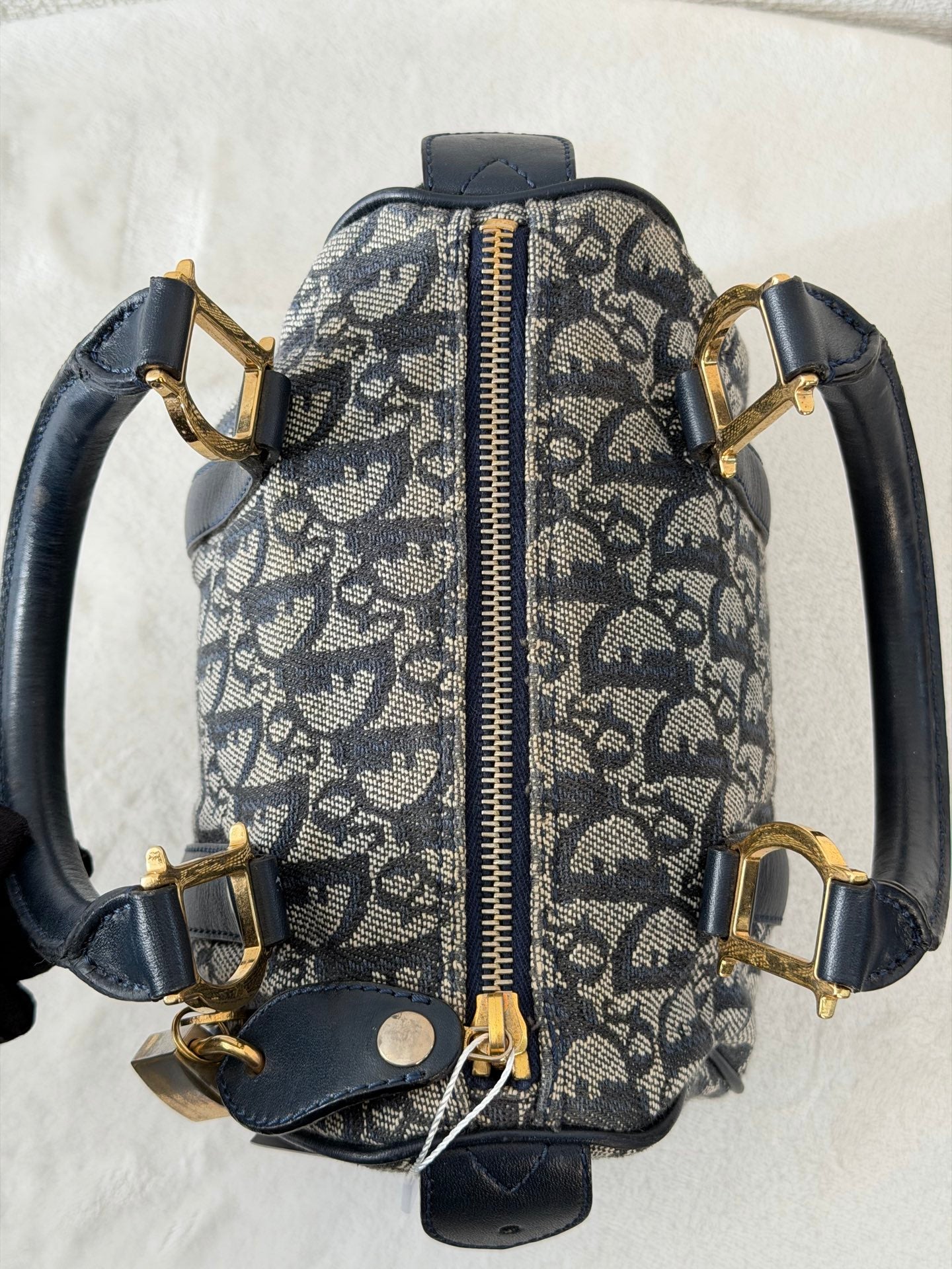 CHRISTIAN DIOR D'Oblique Boston Handbag Mini