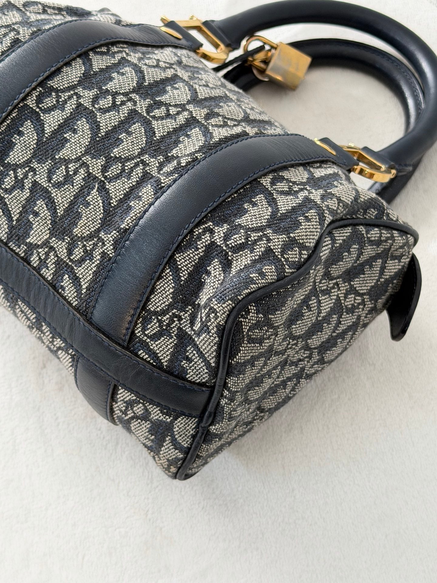 CHRISTIAN DIOR D'Oblique Boston Handbag Mini