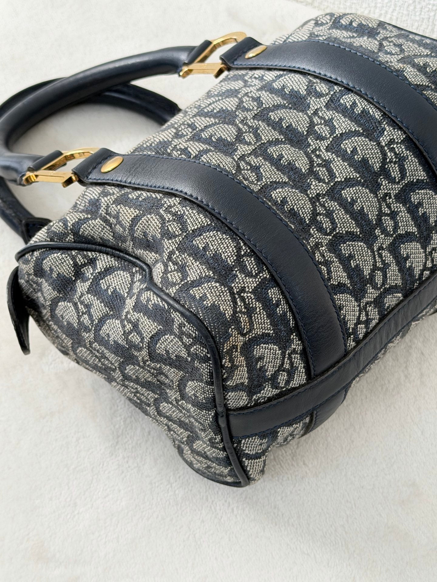 CHRISTIAN DIOR D'Oblique Boston Handbag Mini