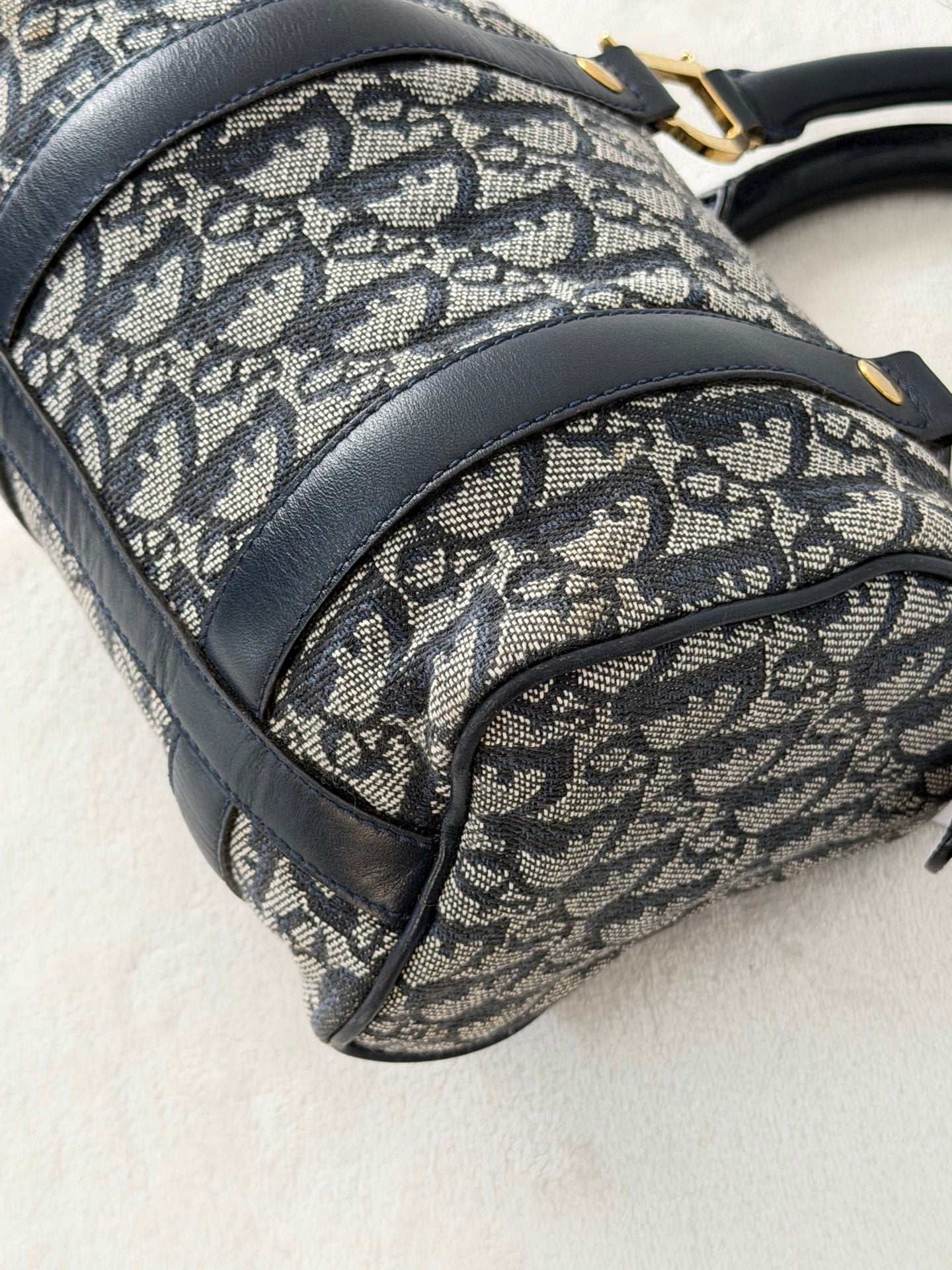 CHRISTIAN DIOR D'Oblique Boston Handbag Mini