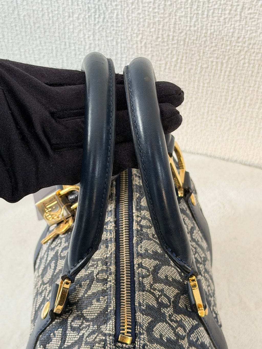 CHRISTIAN DIOR D'Oblique Boston Handbag Mini