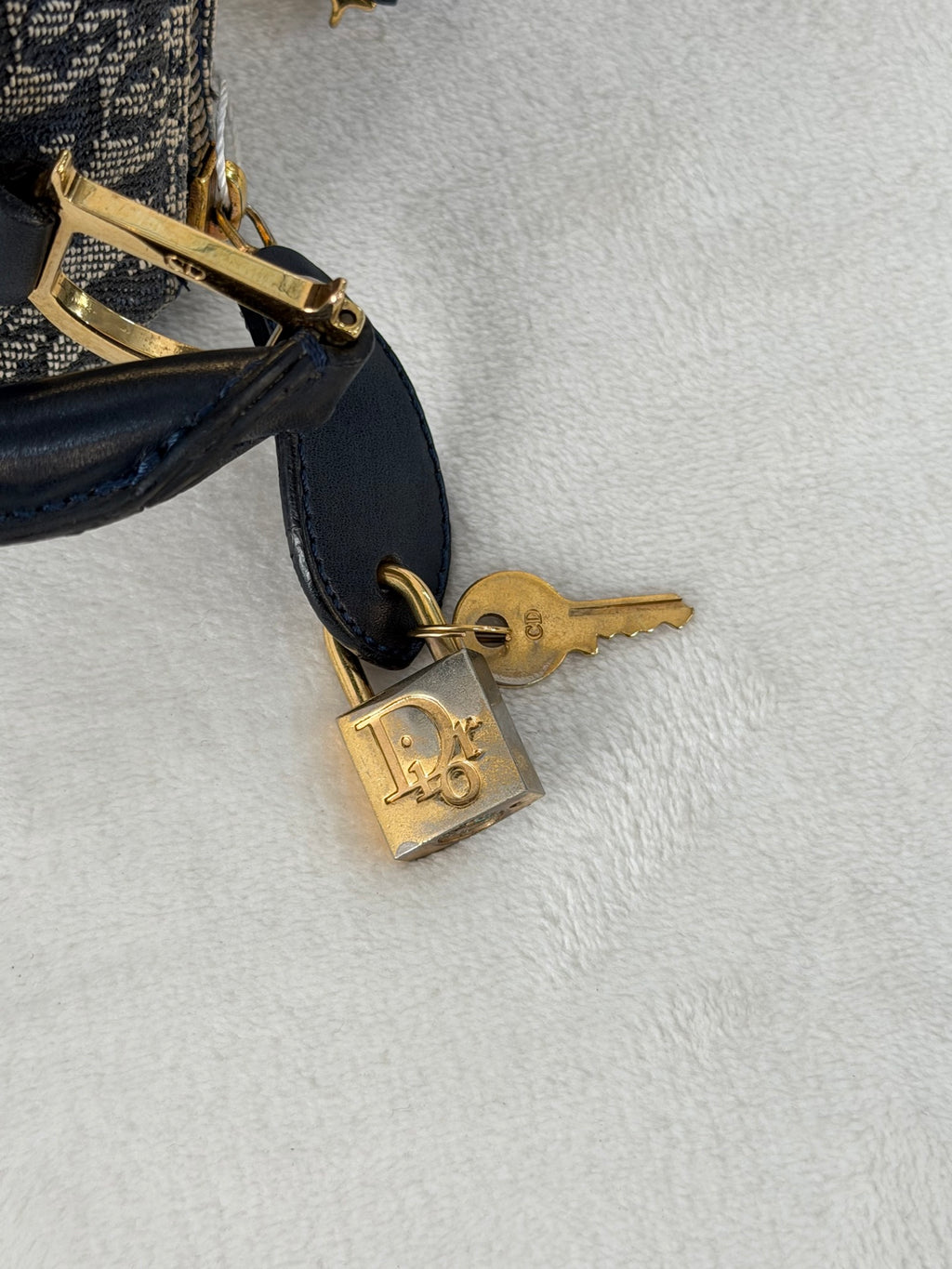 CHRISTIAN DIOR D'Oblique Boston Handbag Mini