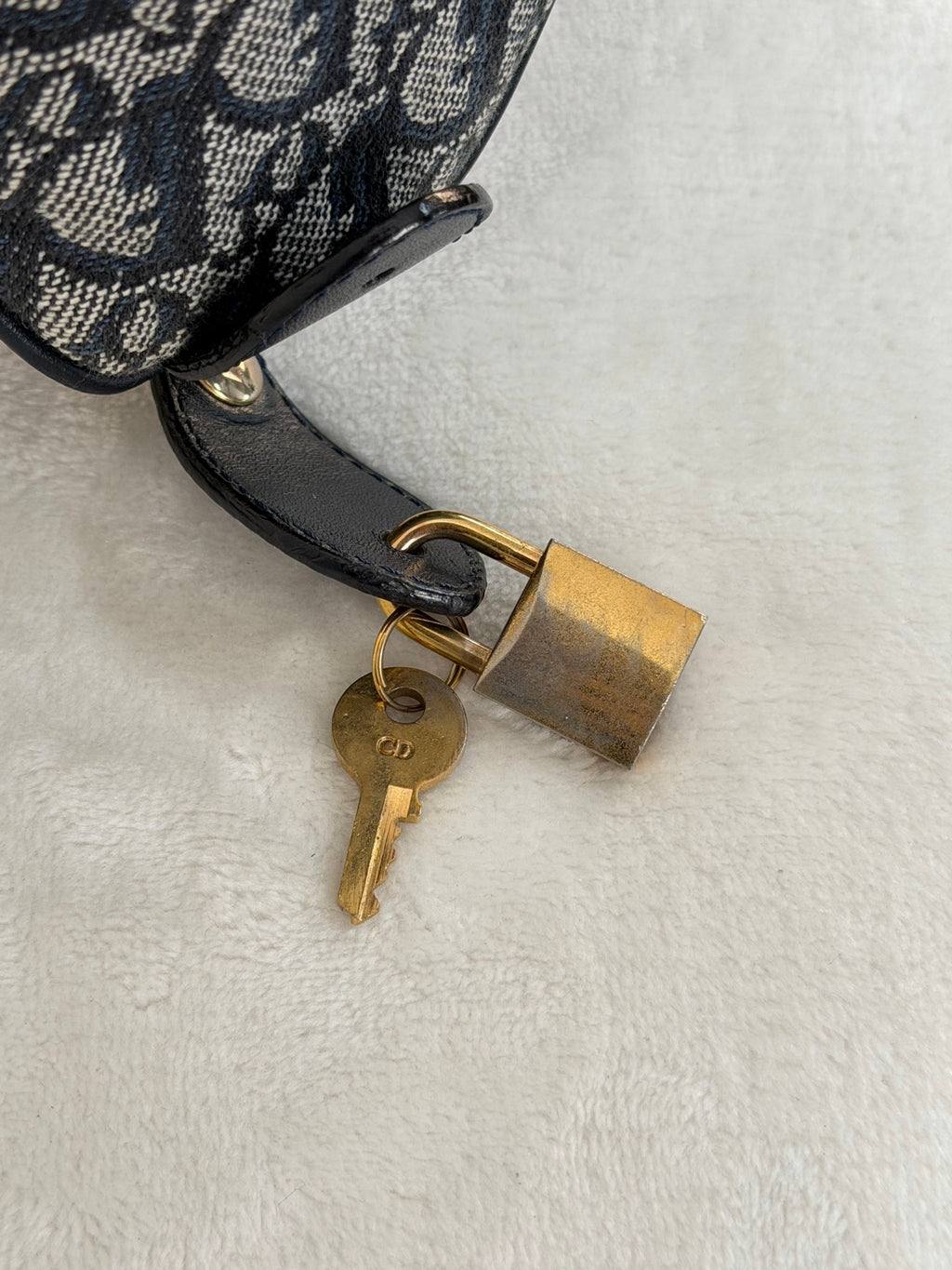 CHRISTIAN DIOR D'Oblique Boston Handbag Mini