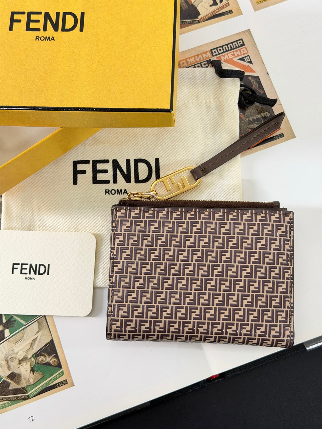 FENDI Zucchino Bifold Wallet