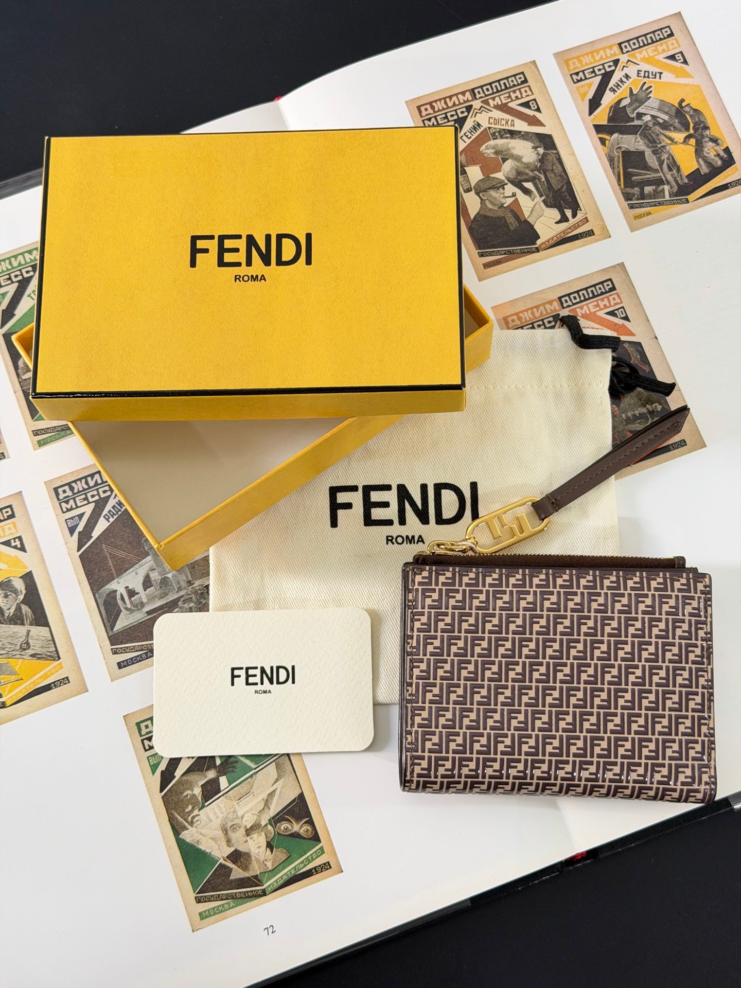 FENDI Zucchino Bifold Wallet