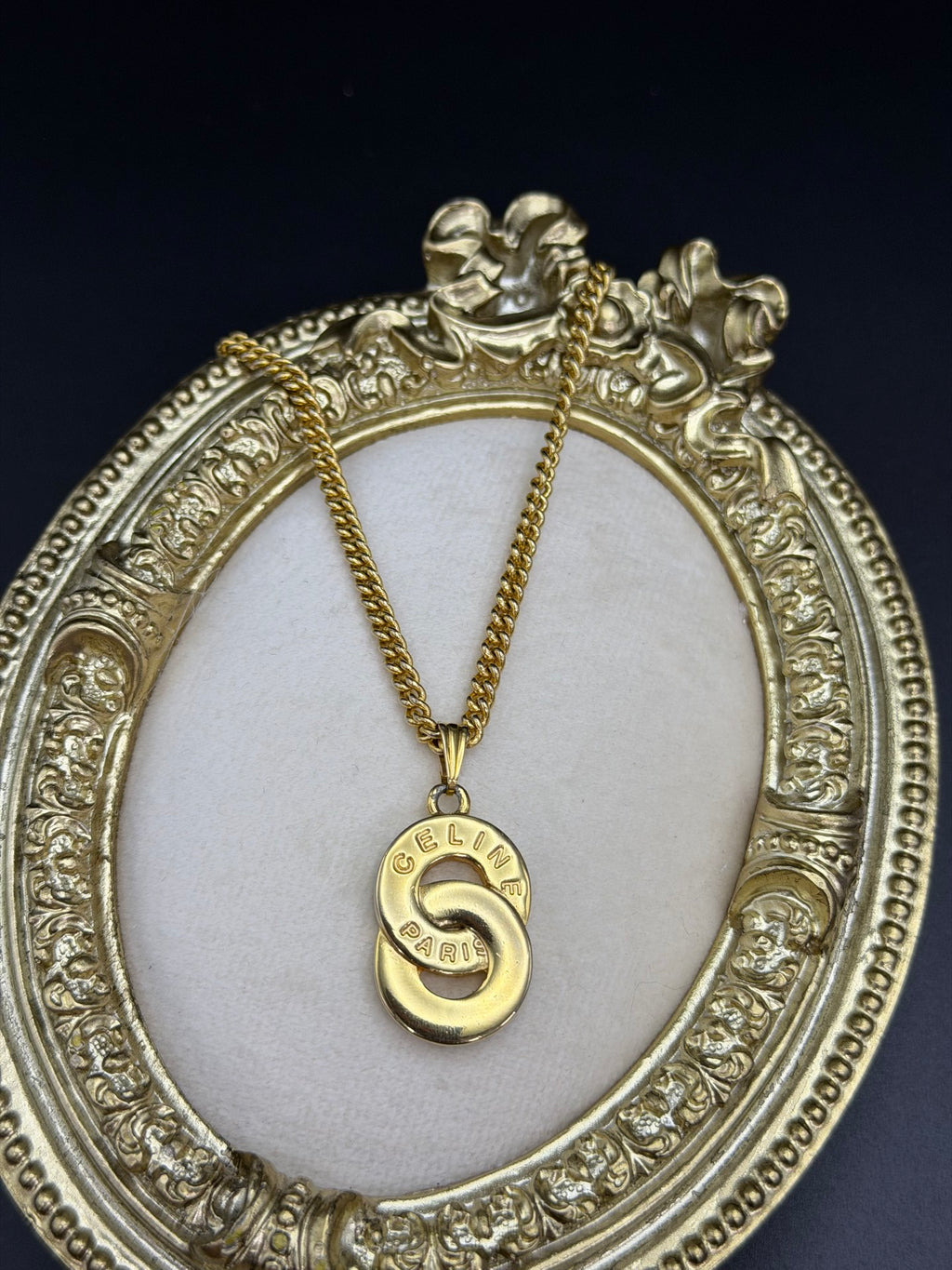 CELINE  Double Ring Necklace