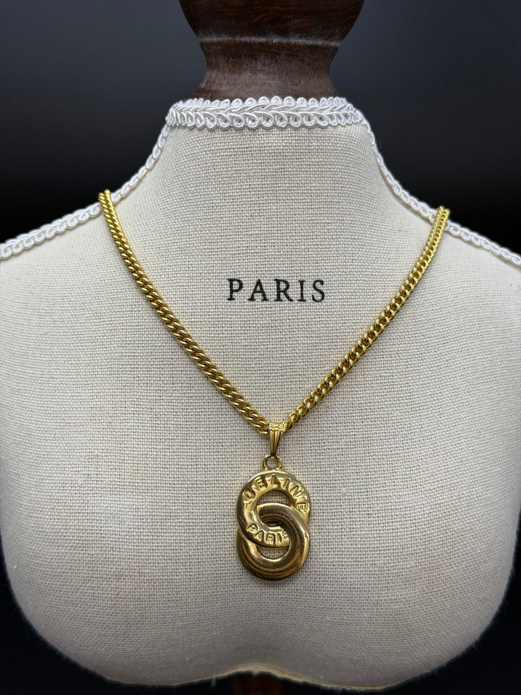 CELINE  Double Ring Necklace