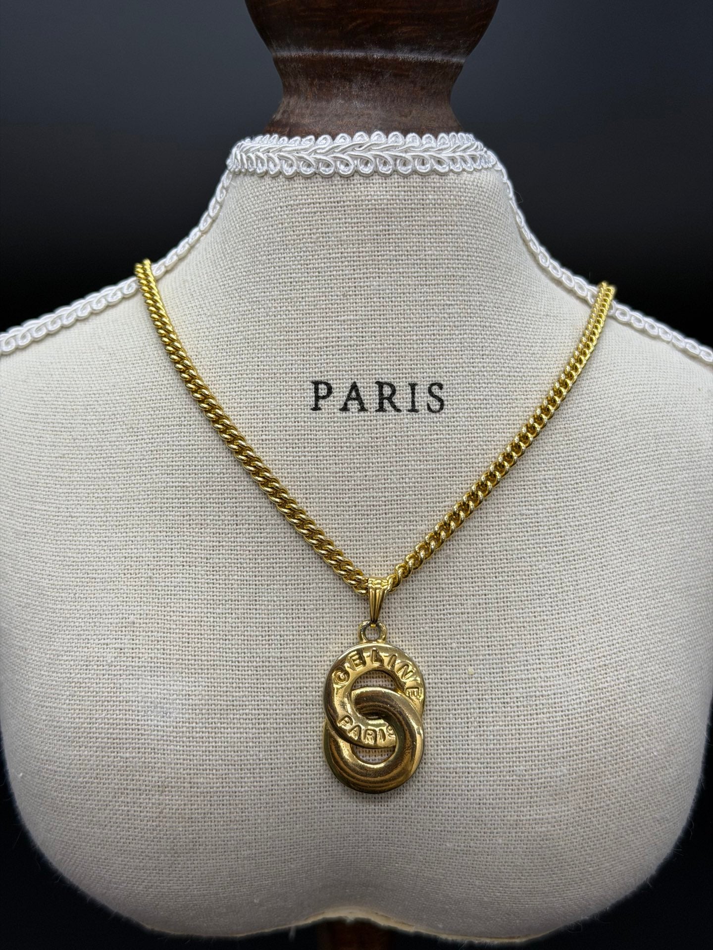 CELINE  Double Ring Necklace