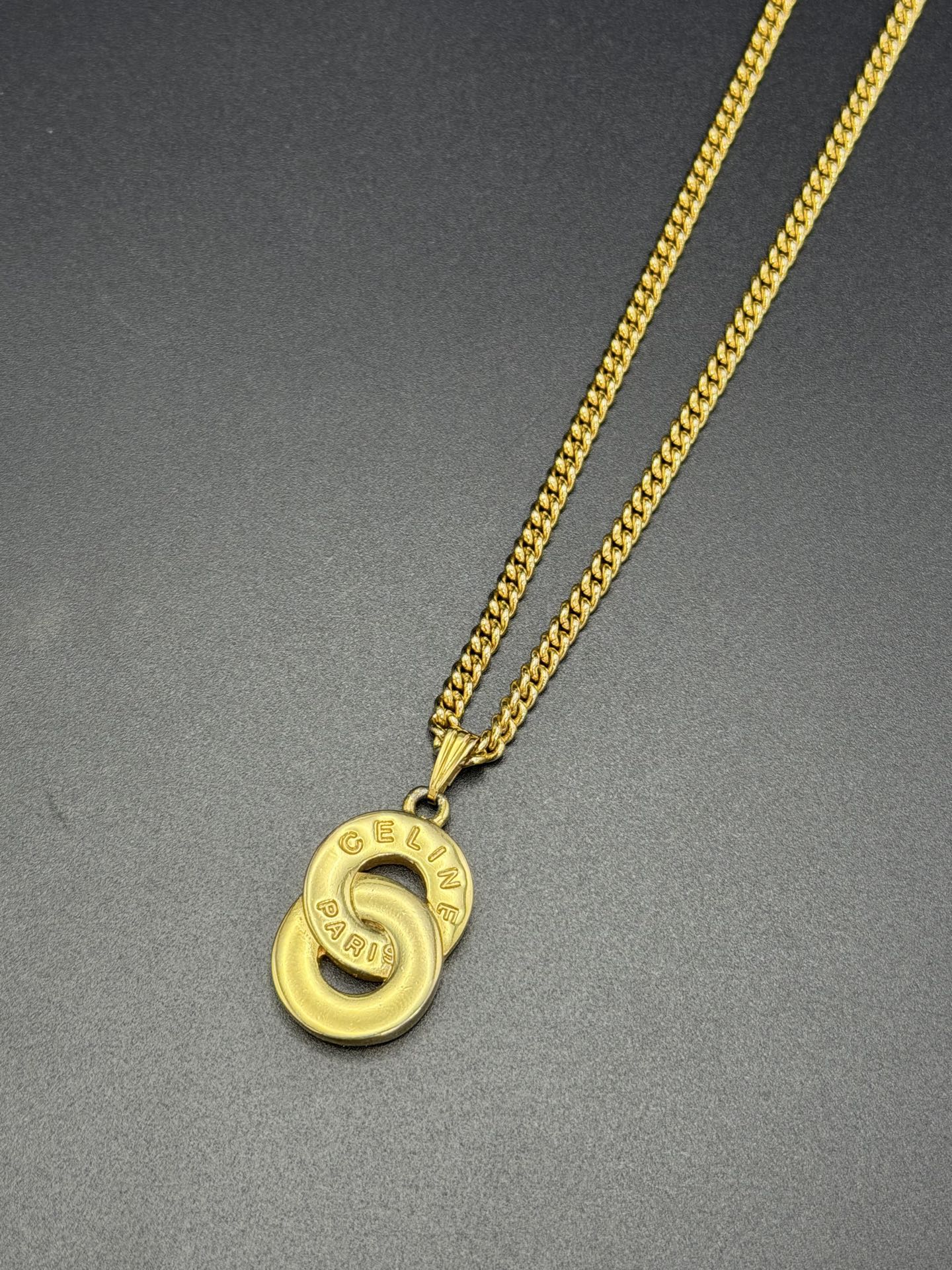 CELINE  Double Ring Necklace