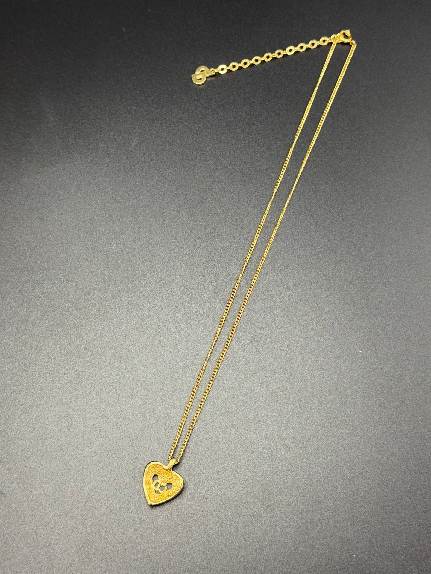 Christian Dior Heart-shaped Clip on Earring and Nacklace Set