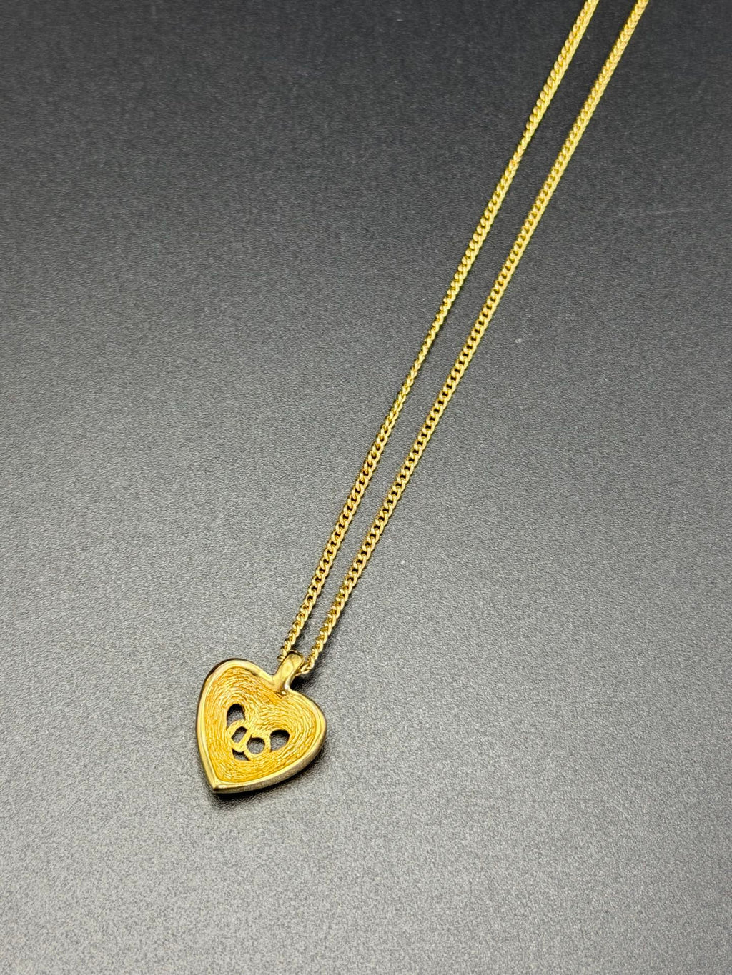 Christian Dior Heart-shaped Clip on Earring and Nacklace Set