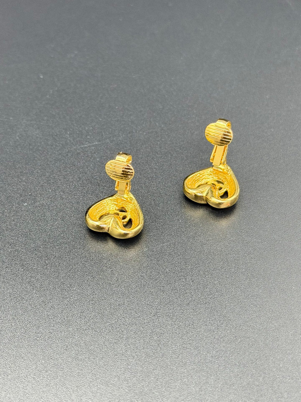 Christian Dior Heart-shaped Clip on Earring and Nacklace Set