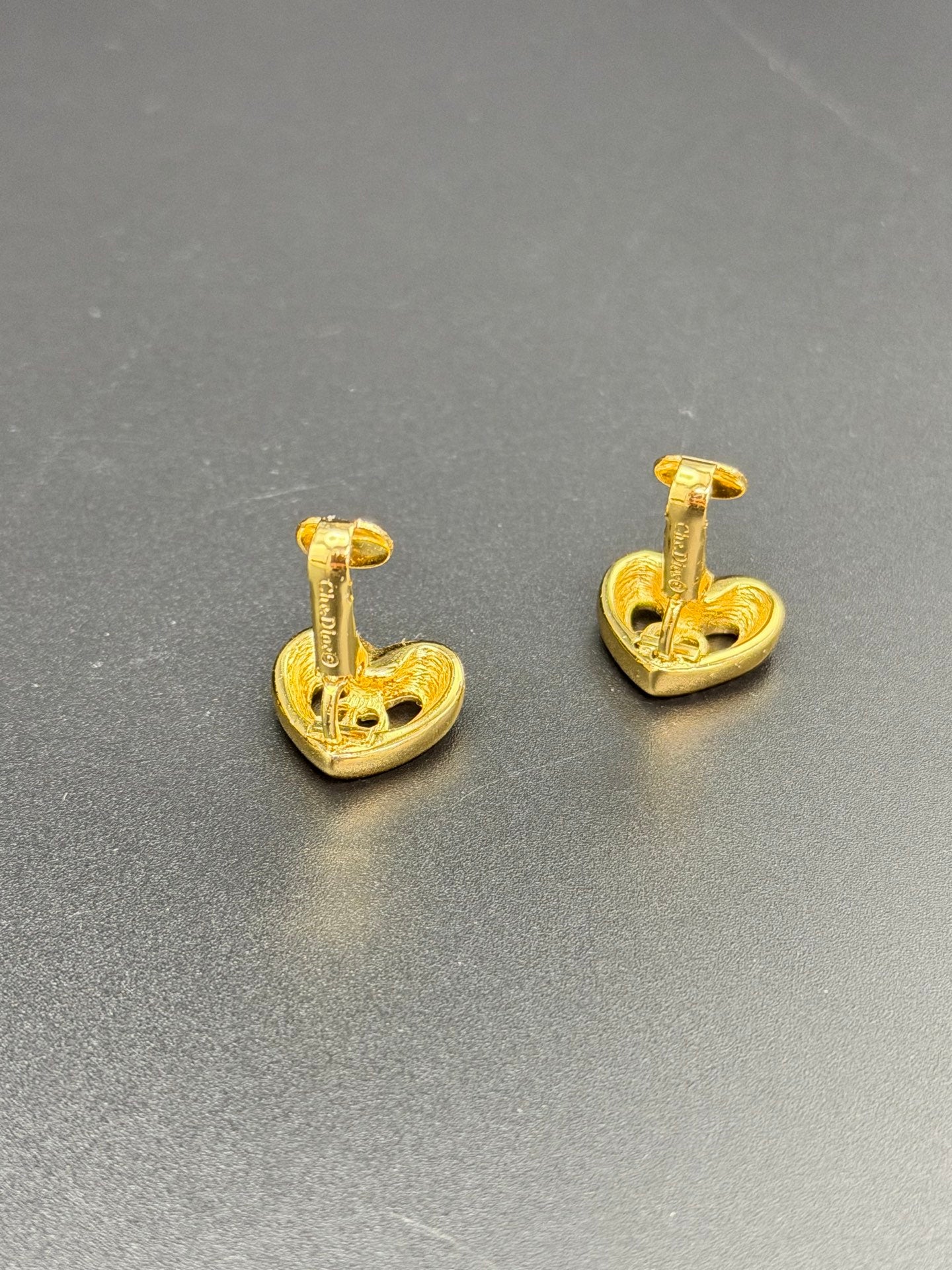 Christian Dior Heart-shaped Clip on Earring and Nacklace Set