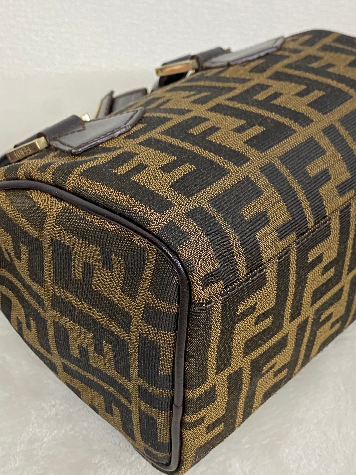FENDI Zucca Boston Bag