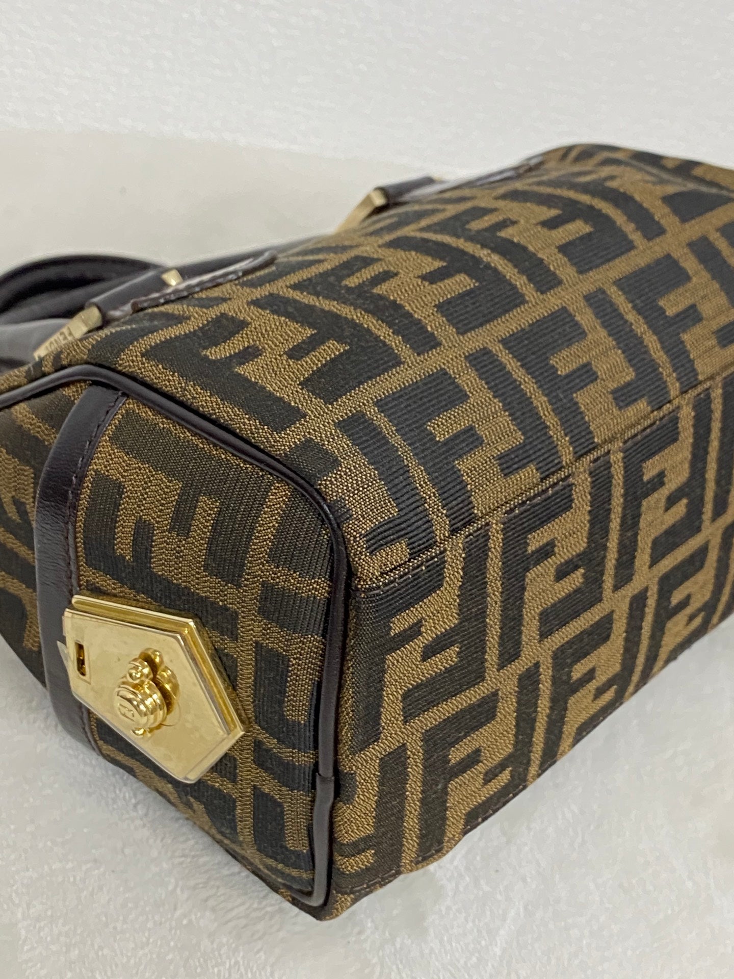 FENDI Zucca Boston Bag
